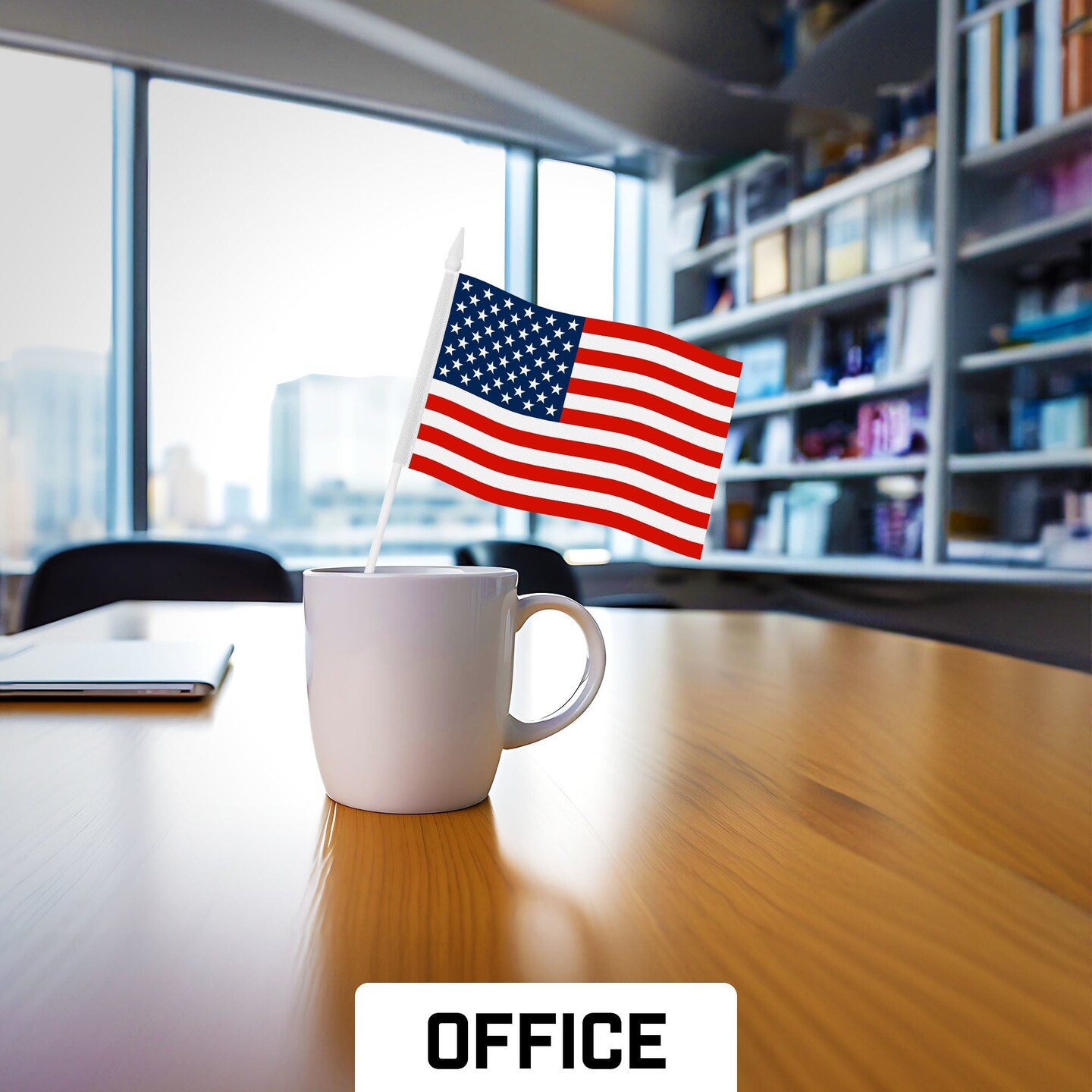 G128 50 Pack Handheld American USA Stick Flags | 4x6 In | Printed 150D Polyester, Counrty Flag, Solid Plastic Stick, Spear White Tip, Great for Patriotic Decorations