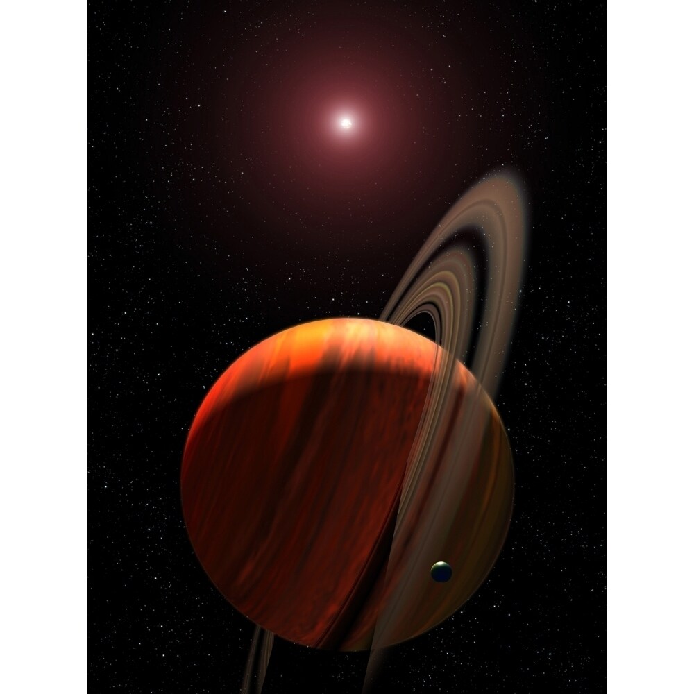 A Gas Giant Planet Orbiting A Red Dwarf Poster Print