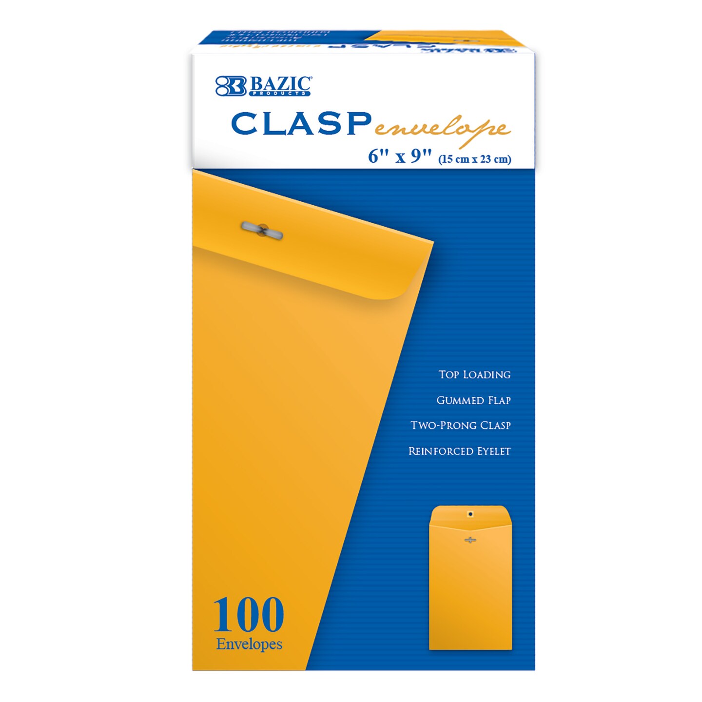 BAZIC Clasp Envelope 9&#x22; X 6&#x22; (100/Pack)