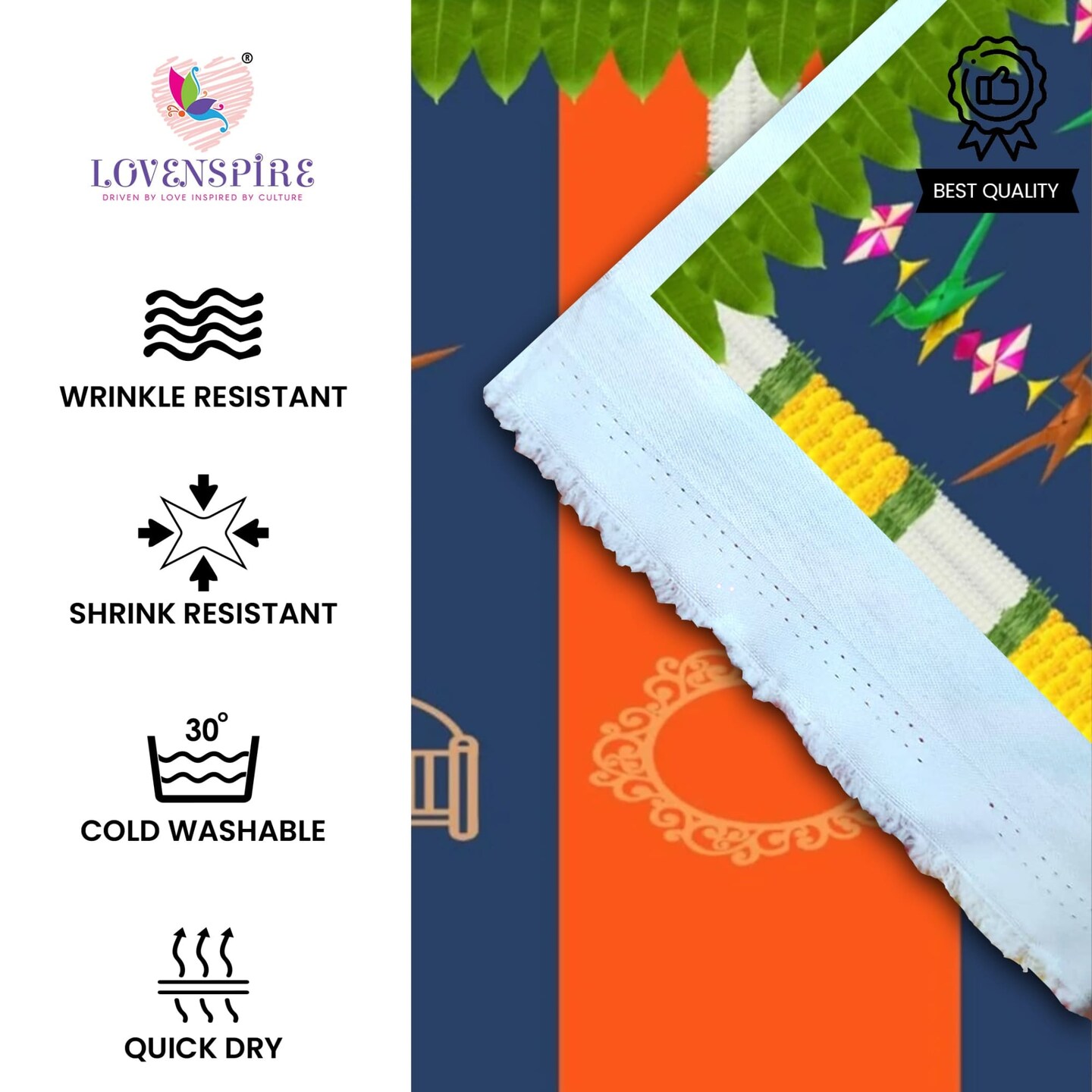 5x8ft Baby Shower Backdrop Cloth Banner Indian Hindu Indoor Outdoor Baby Shower Birthday Party Photoshoot Decoration Photography Home Wall Background Decorations Photo Booth Props