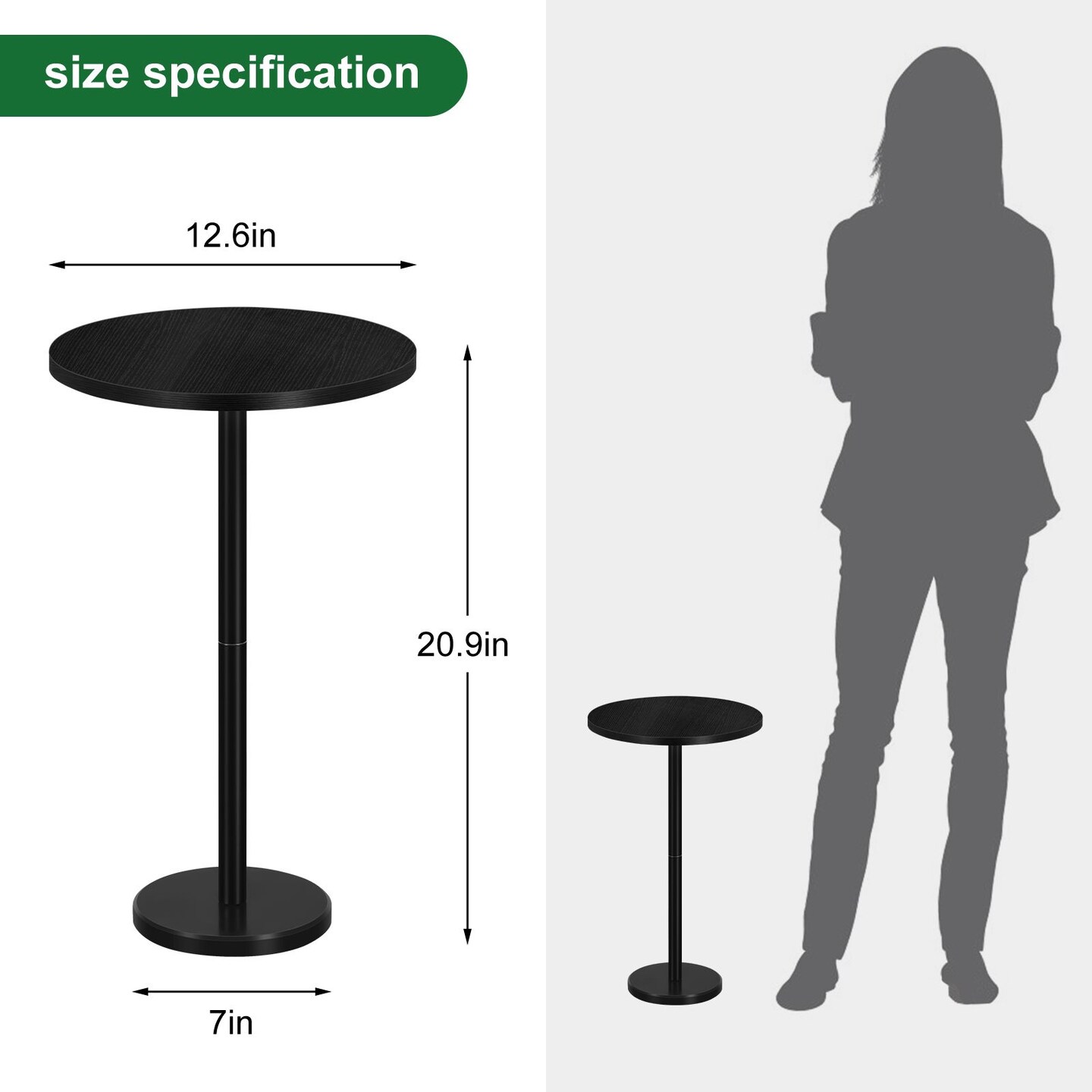 Small Spaces Pedestal Side Table for Sofa Couch Chair Patio