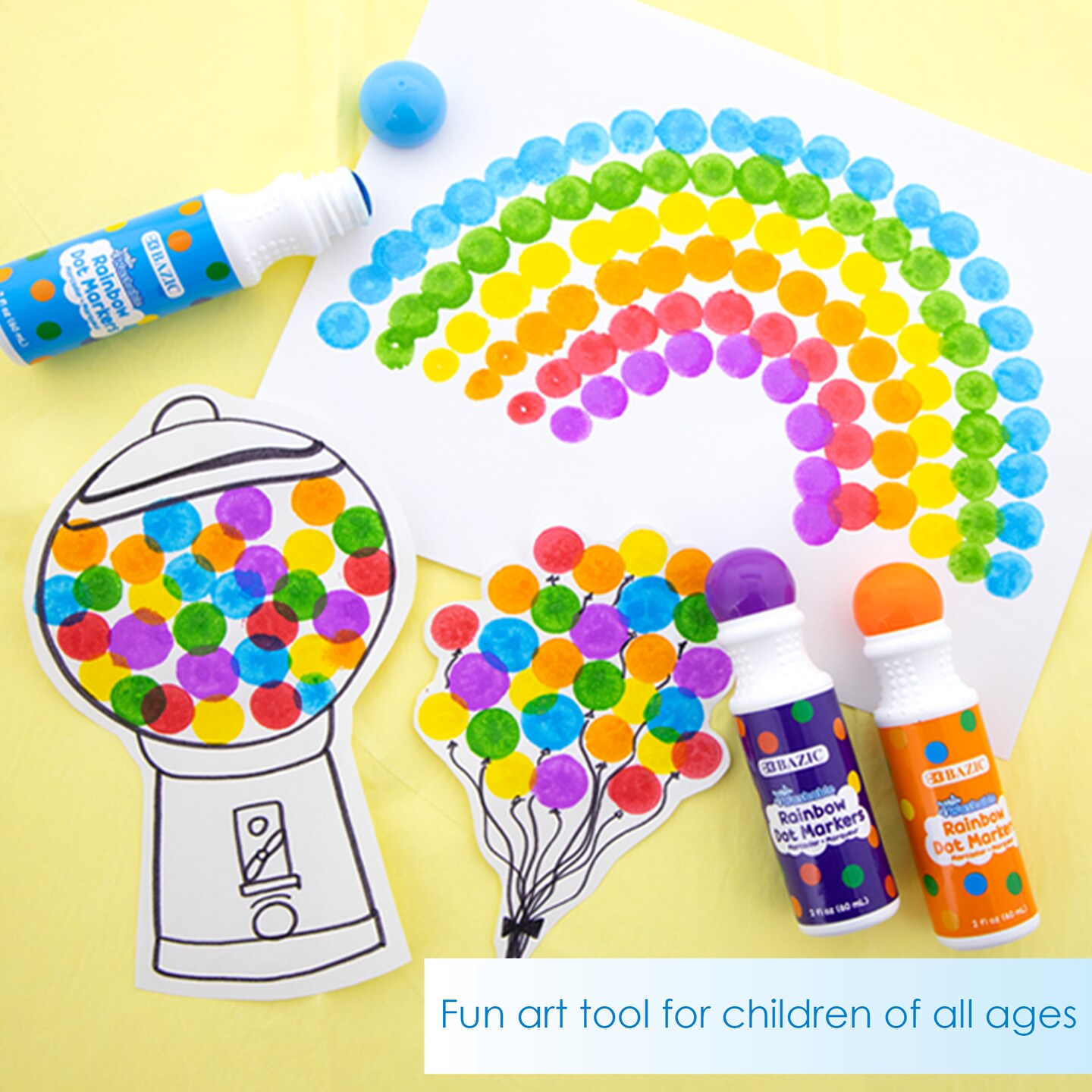 BAZIC Dot Markers Washable (6 Color/Pack)