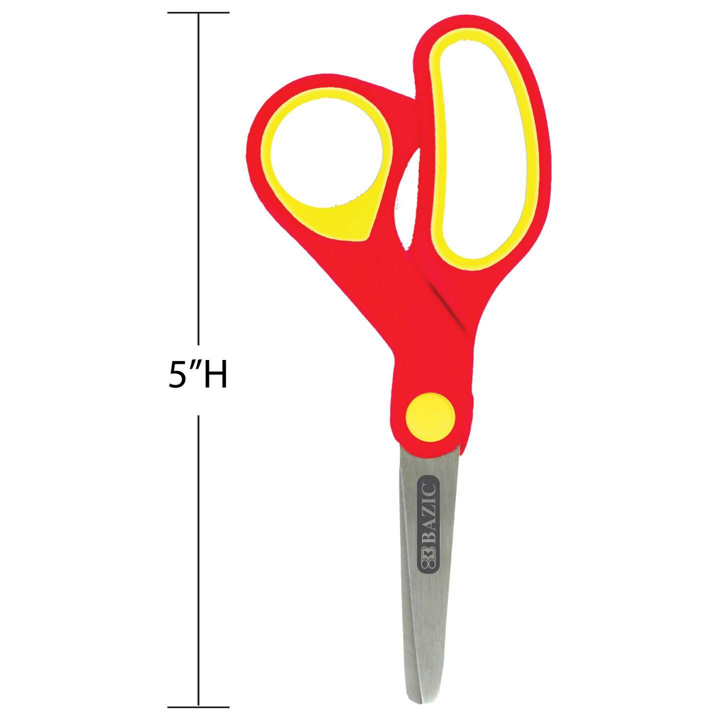 BAZIC School Scissors 5&#x22; Blunt Tip Soft Grip