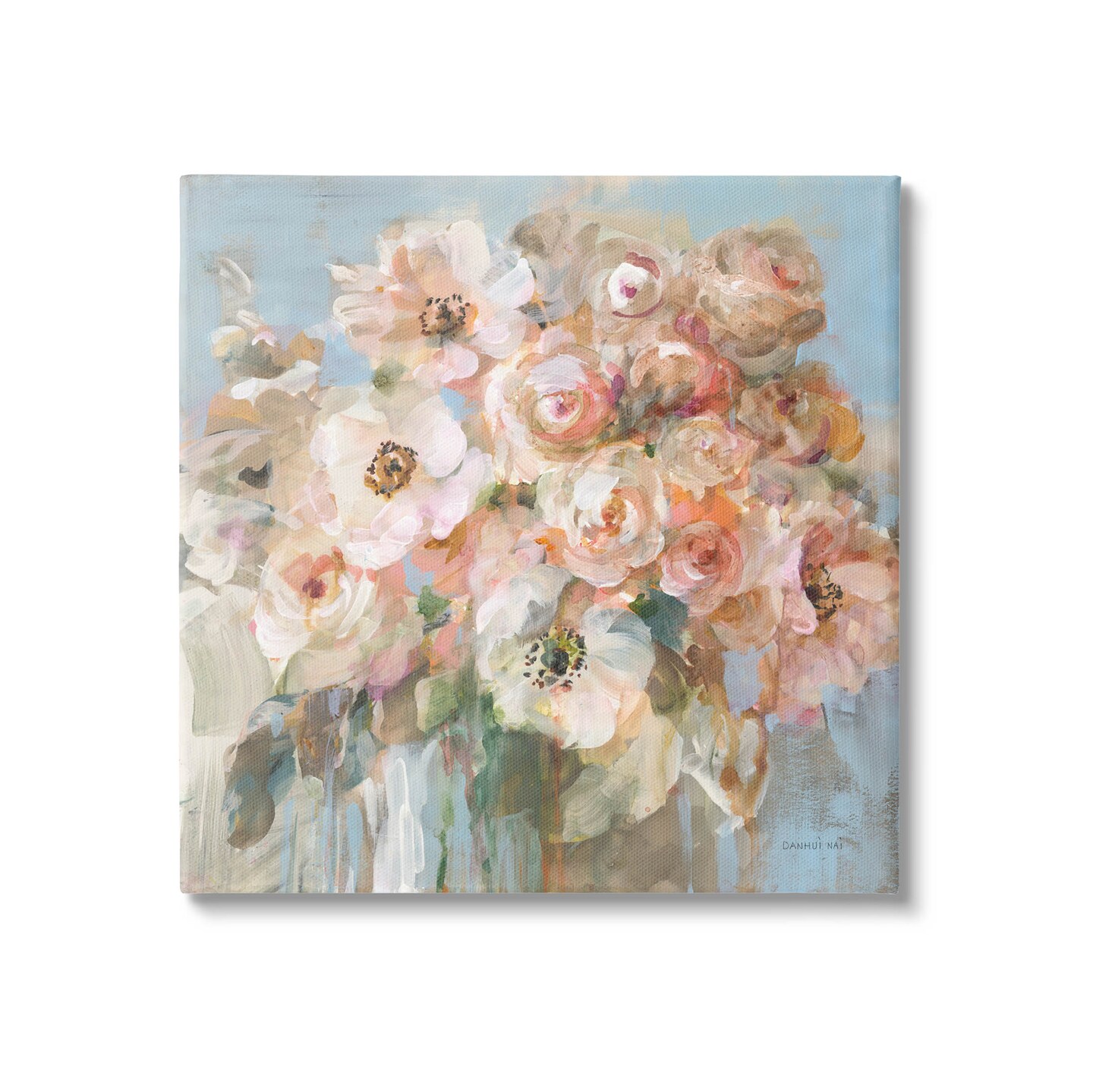 Stupell Industries Blushing Bouquet Pink White Floral Canvas Wall Art