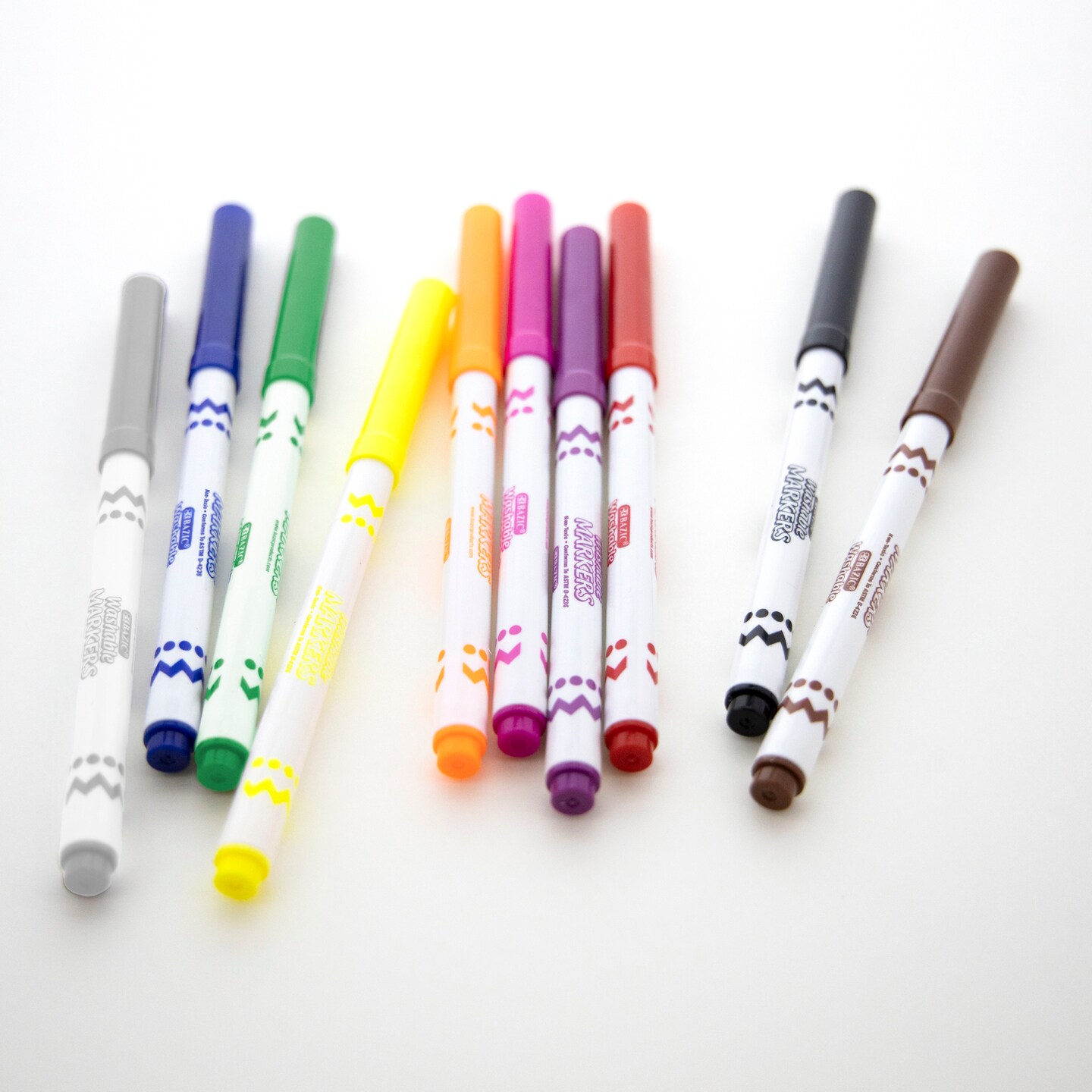 BAZIC Washable Markers Super Tip 10 Color