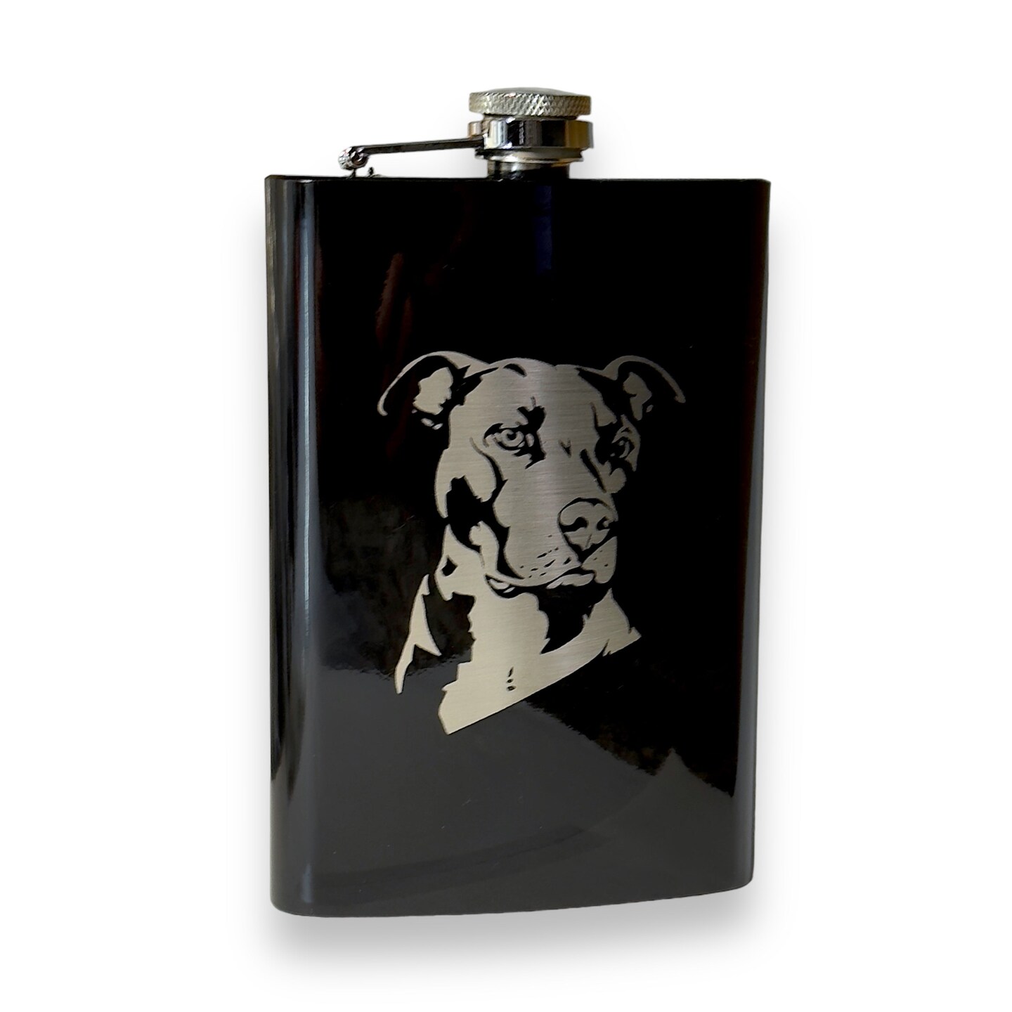 8oz Pitbull Black Flask 8oz Pitbull Black Flask