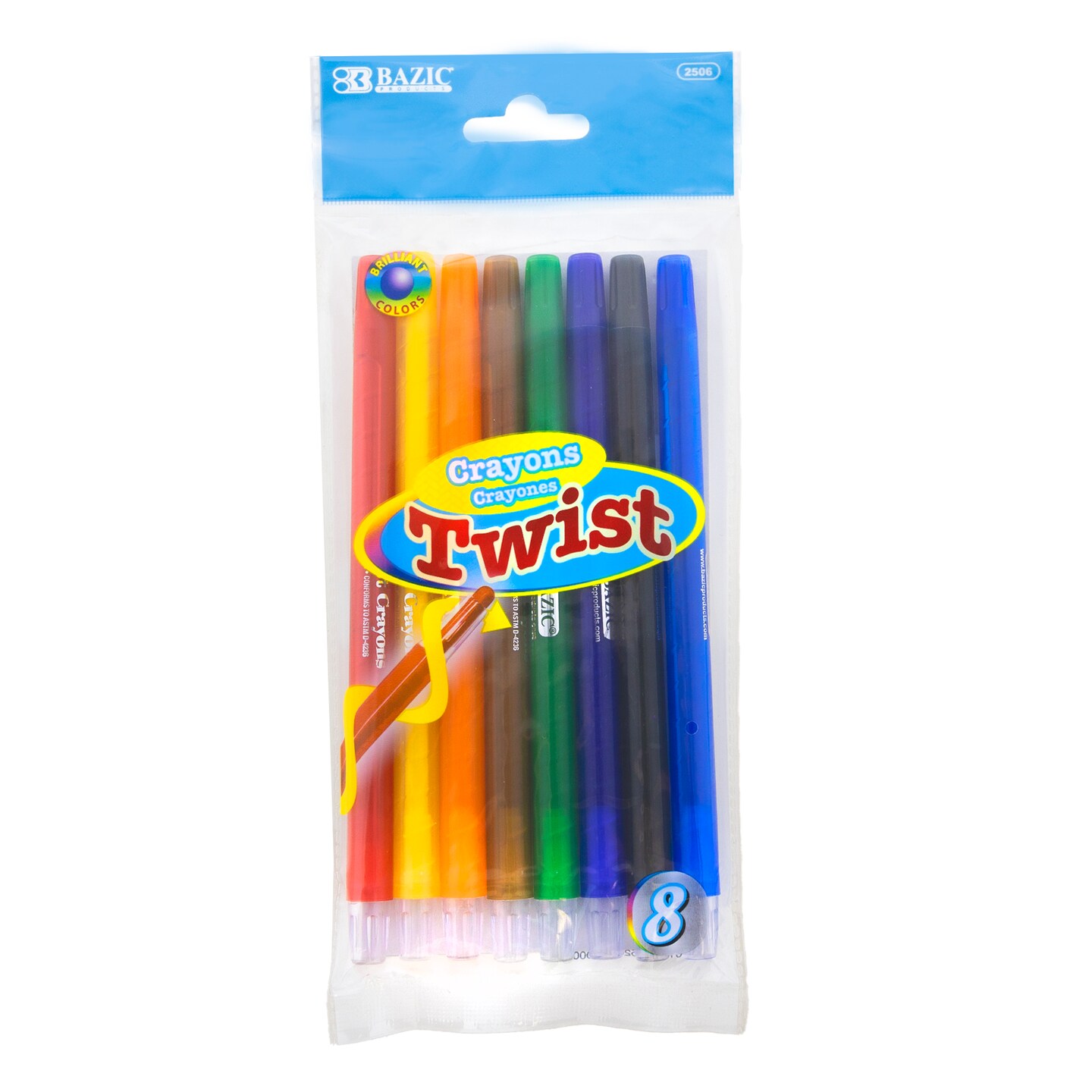 BAZIC Propelling Crayons  8 Color