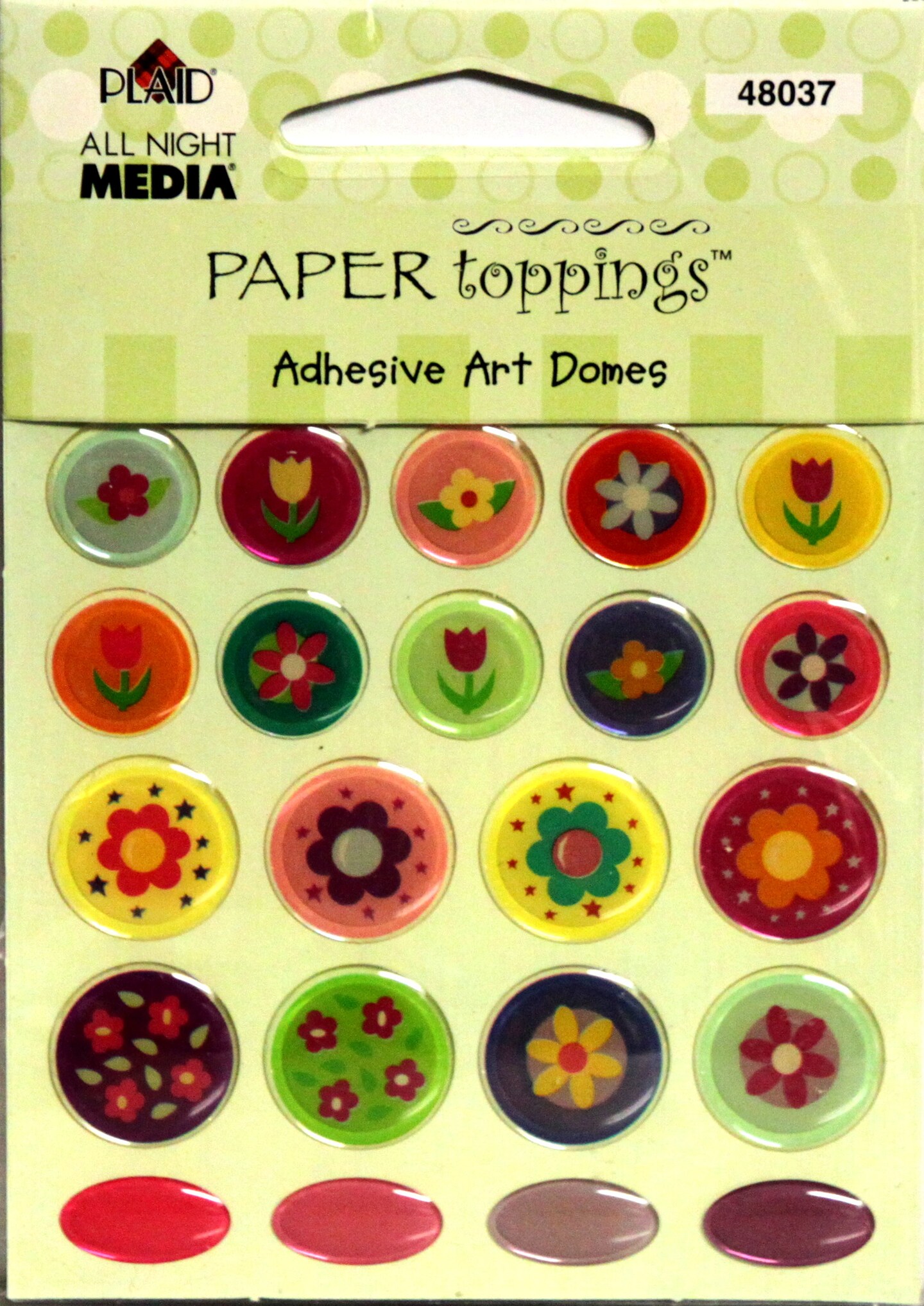 Paper Toppings Flowers Adhesive Art Domes Dimensional Epoxy Stickers