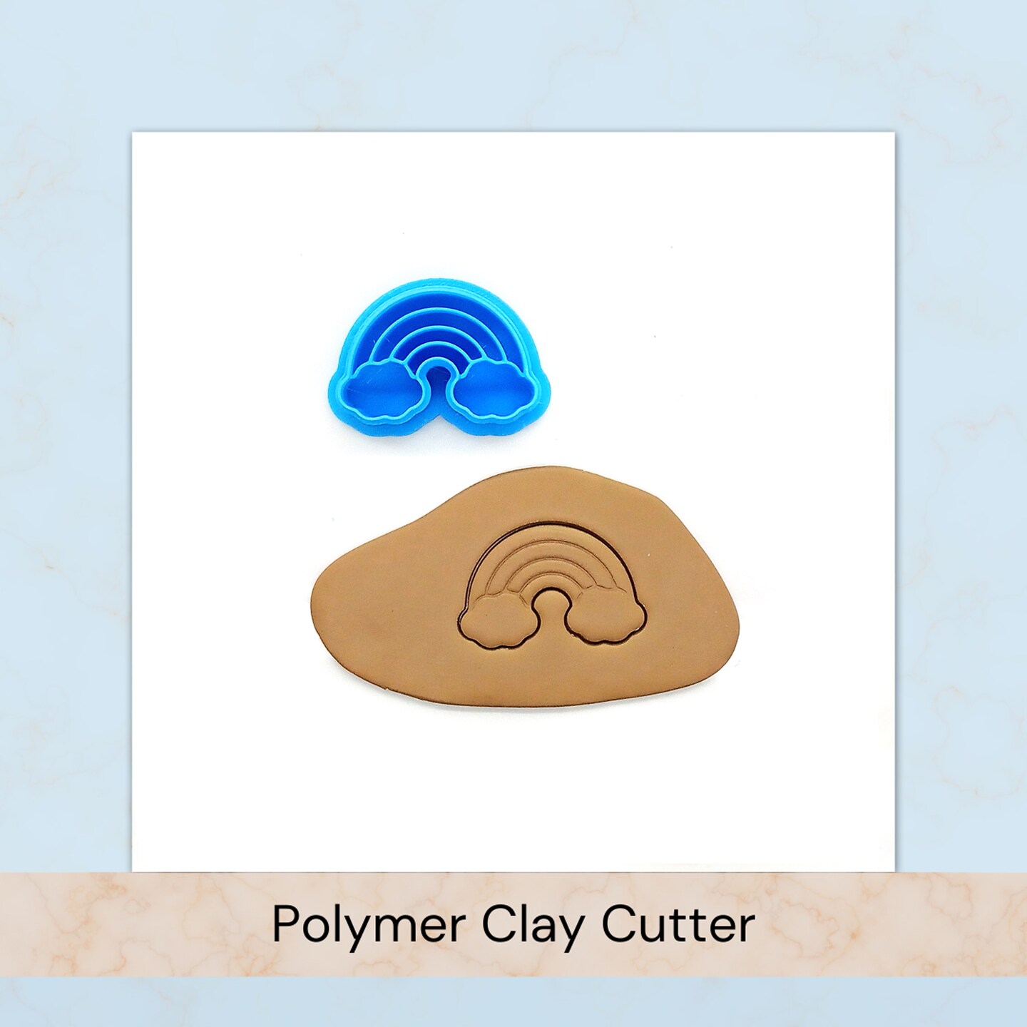 Rainbow Clay Cutter, 1 1/4 inches wide with Sharp Edge, Adorabilities