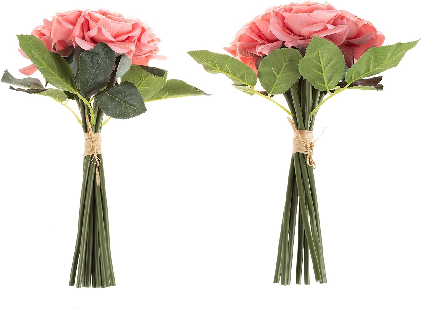Lifelike Rose Artificial Flowers: 18-Piece Set for Elegant Decor