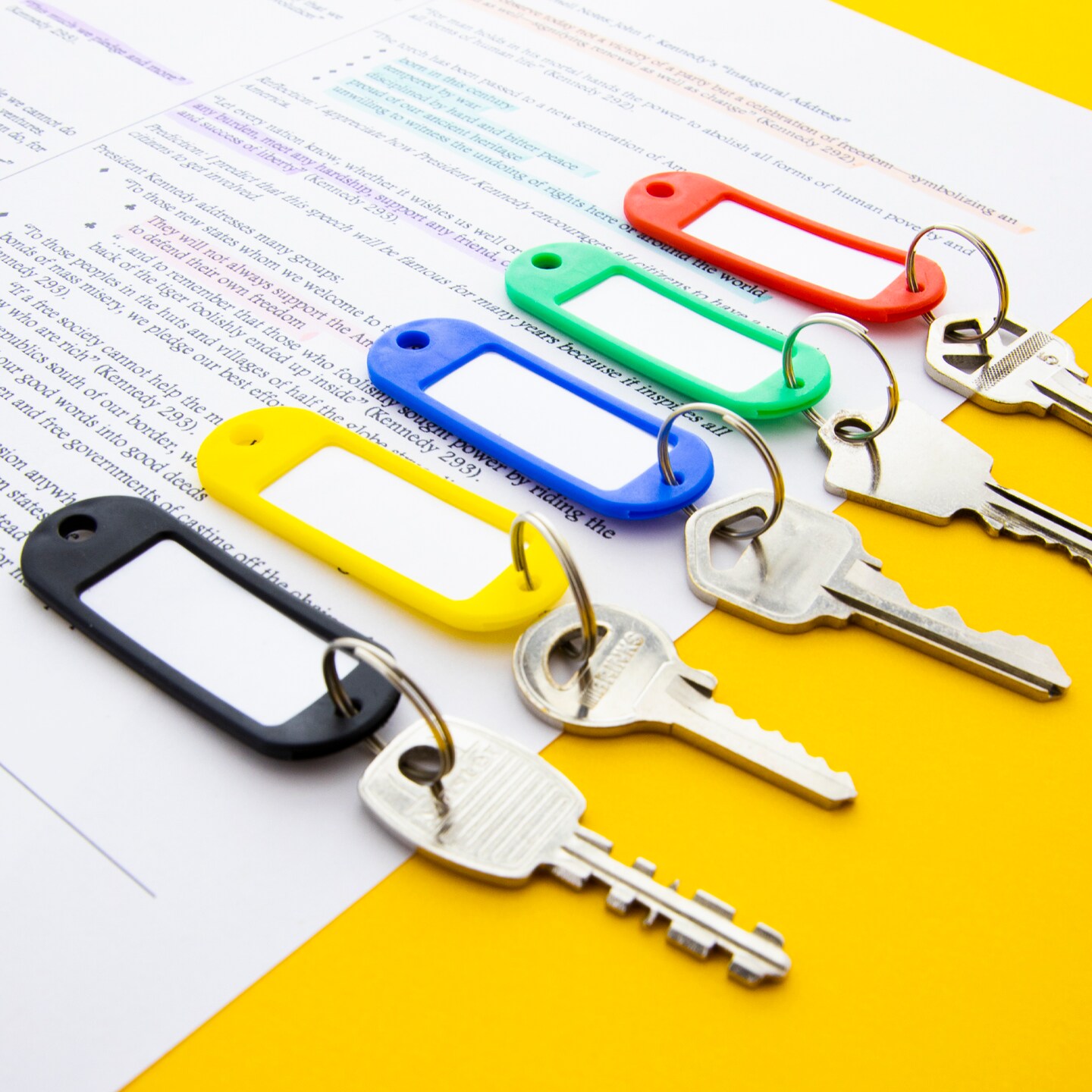 BAZIC Key Tag with Label Window (8/Pack)