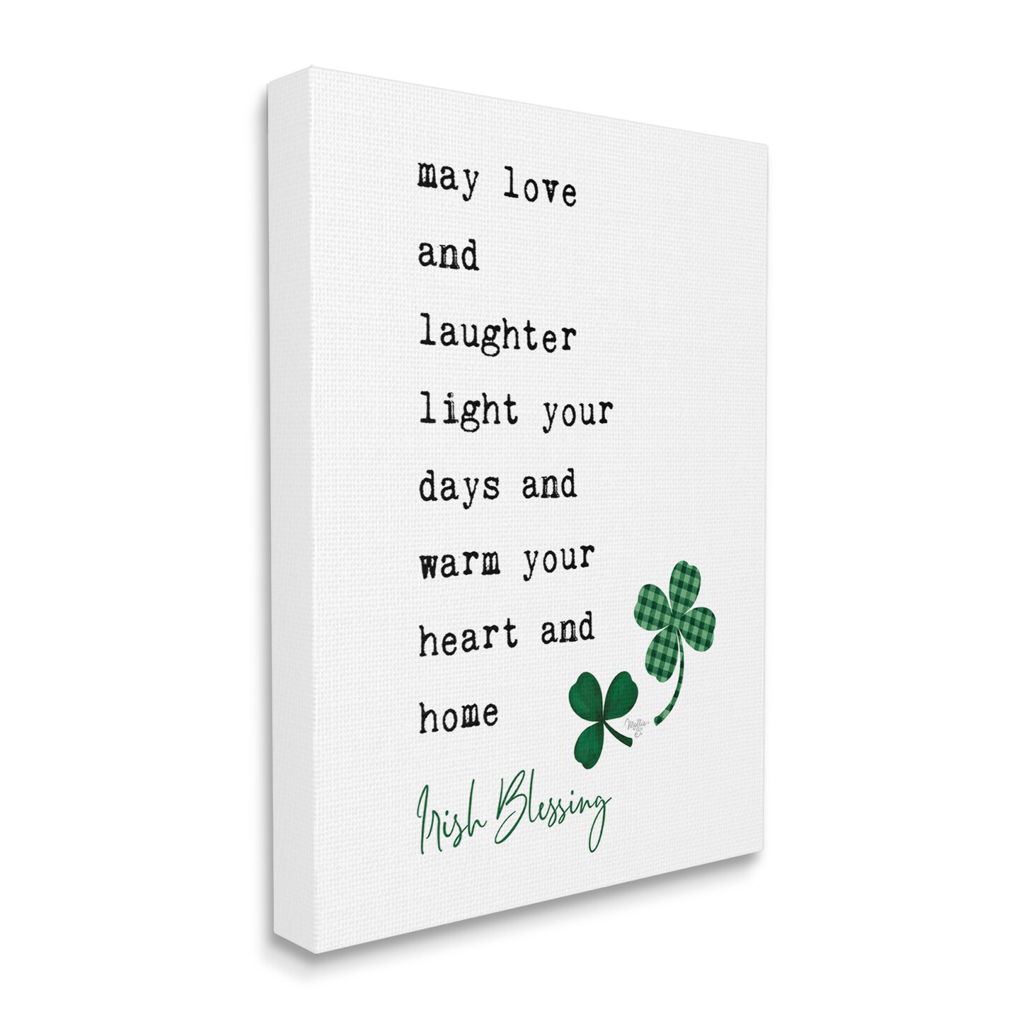 Stupell Industries Heart and Home  Irish Blessing Canvas Wall Art