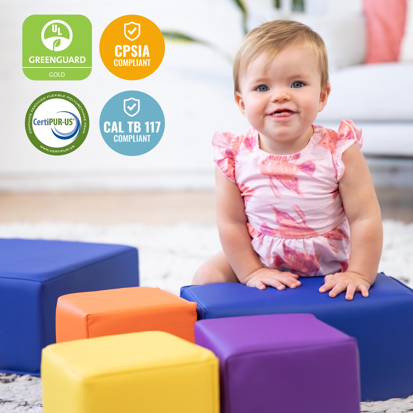 Toddler Foam Building Blocks, Foam Playset, 7-Piece