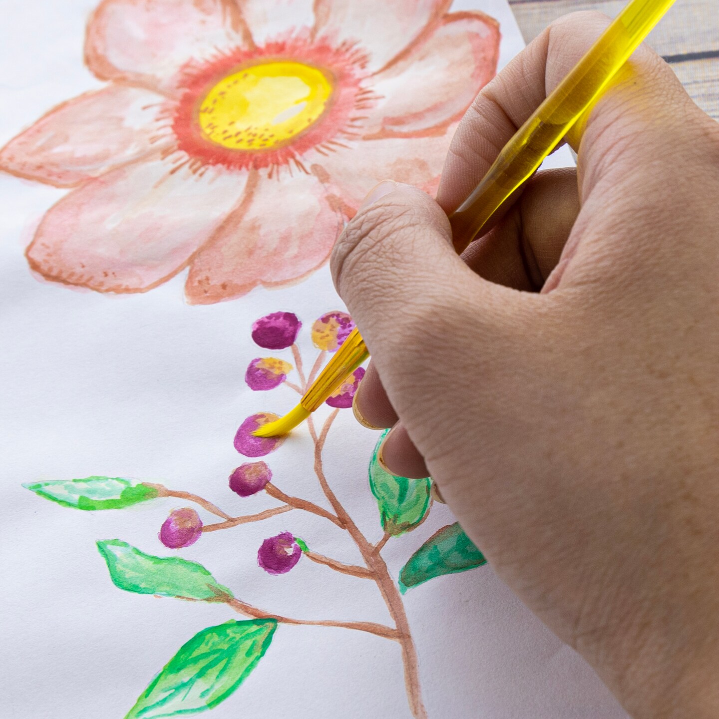 BAZIC Assorted Nylon Paint Brush Set w/ Translucent Handle (12/Pack)