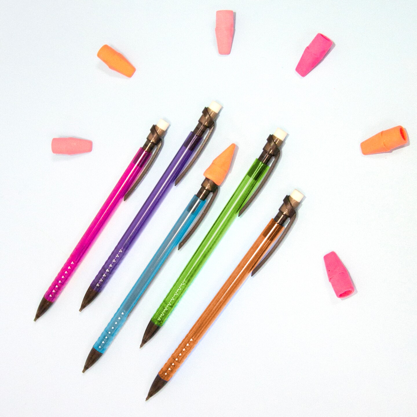 BAZIC 0.7mm Electra Fashion Color Mechanical Pencil (5/Pack)
