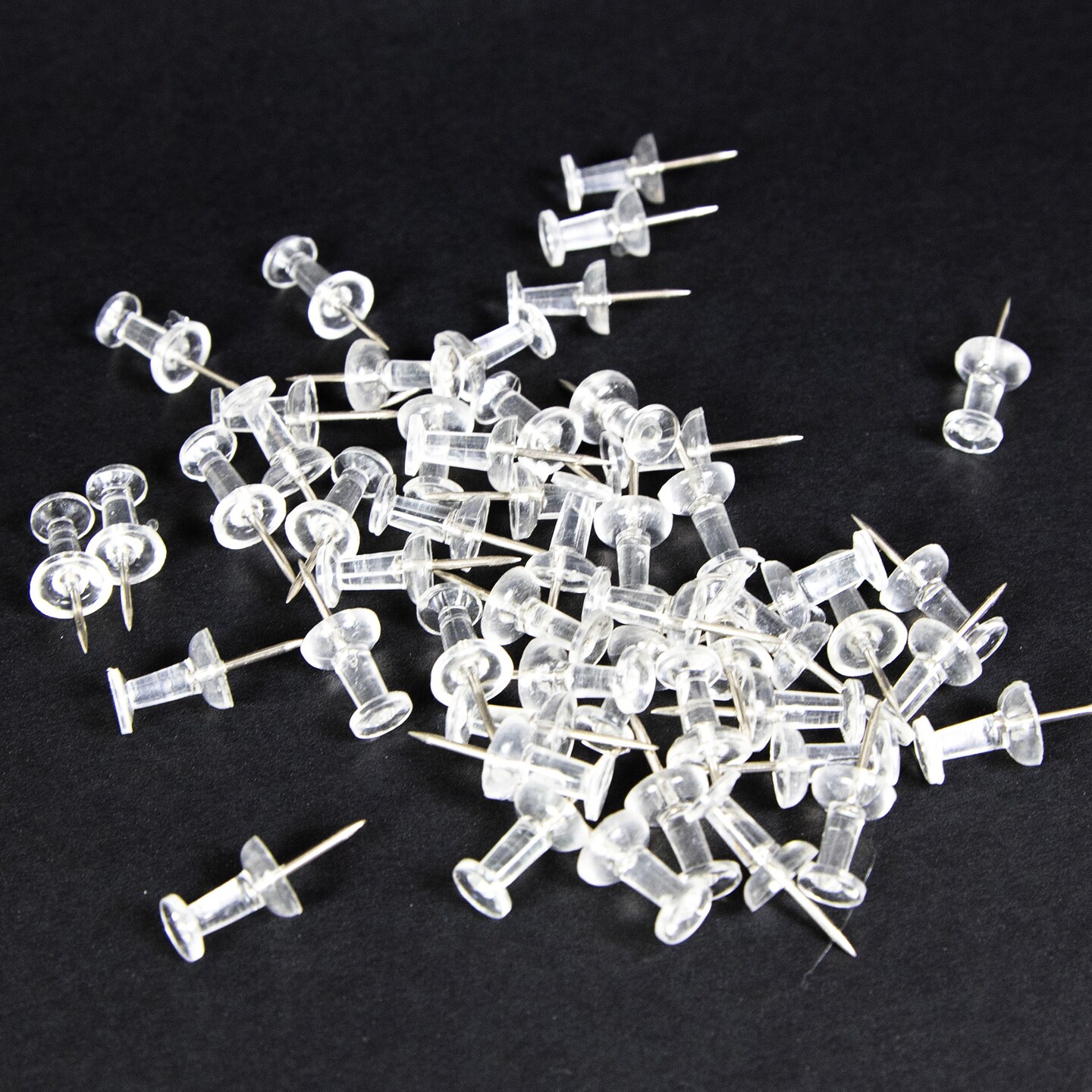 BAZIC Push Pins Clear Transparent (100/Pack)