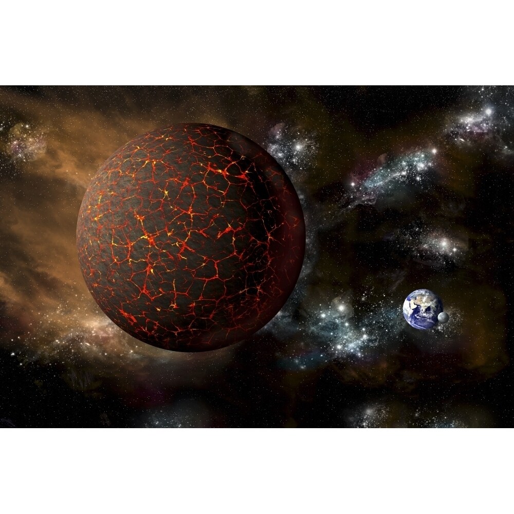 The Mythical Planet Known As Nibiru As It Hurtles Toward Earth. Poster Print By Marc Ward/Stocktrek Images