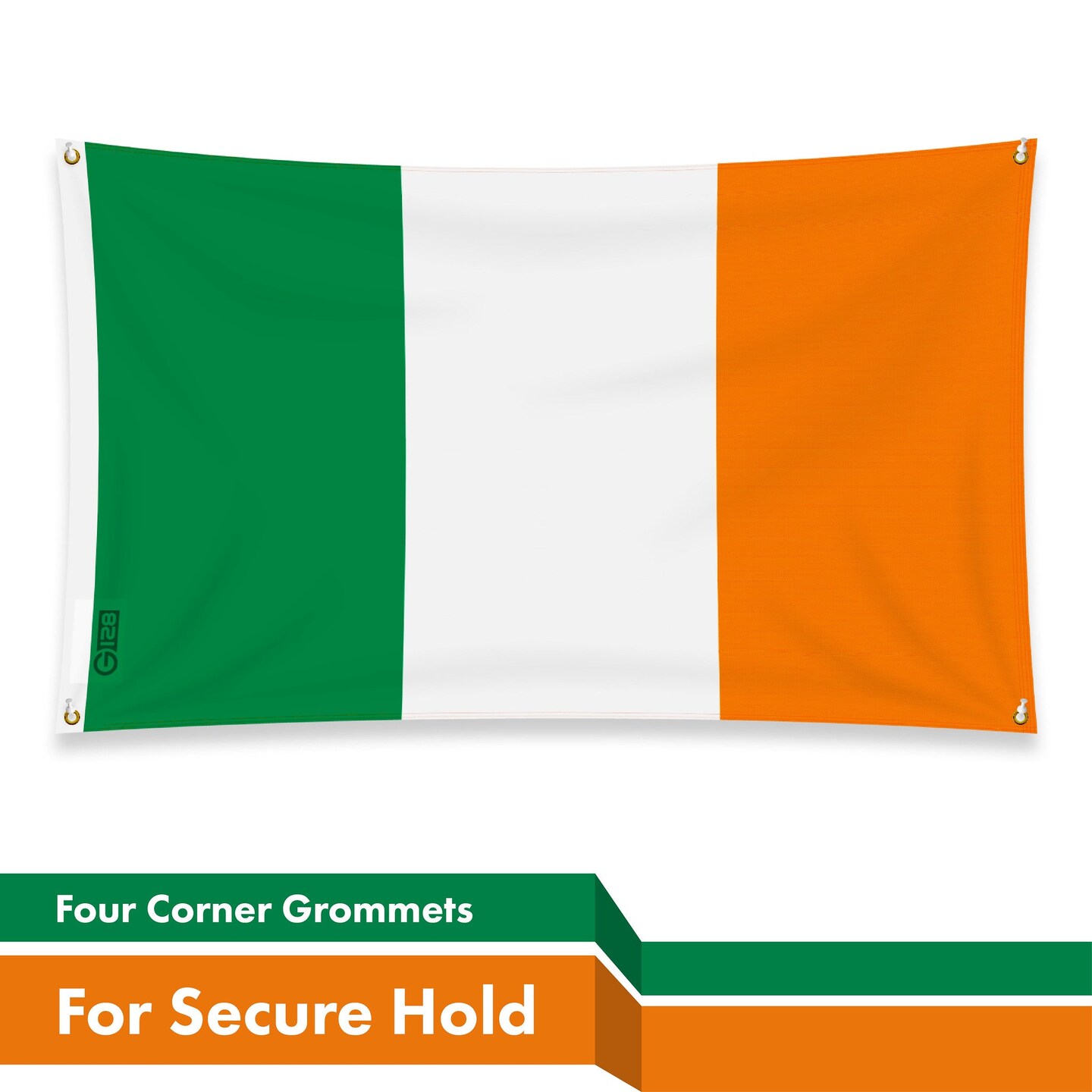 G128 2 Pack: Ireland Irish Flag | 3x5 Ft | LiteWeave Pro Series Printed 150D Polyester, 4 Corner Brass Grommets | Country Flag, Vibrant Colors, Perfect For Balcony, More Durable Than 100D 75D Poly