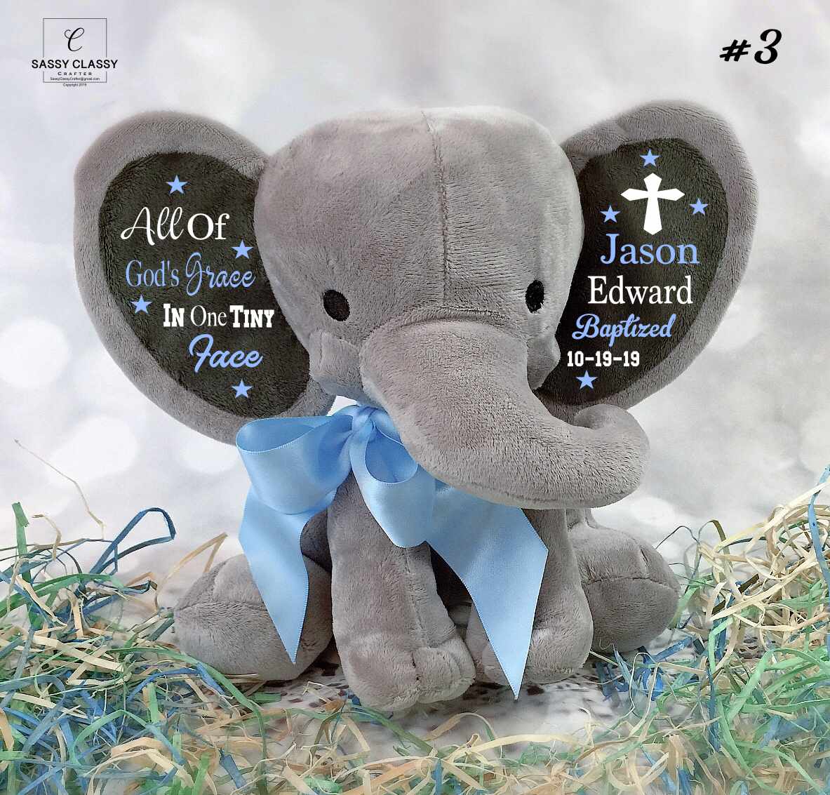 All Of God's Grace In One Tiny Face, Baptism Gifts, Personalized