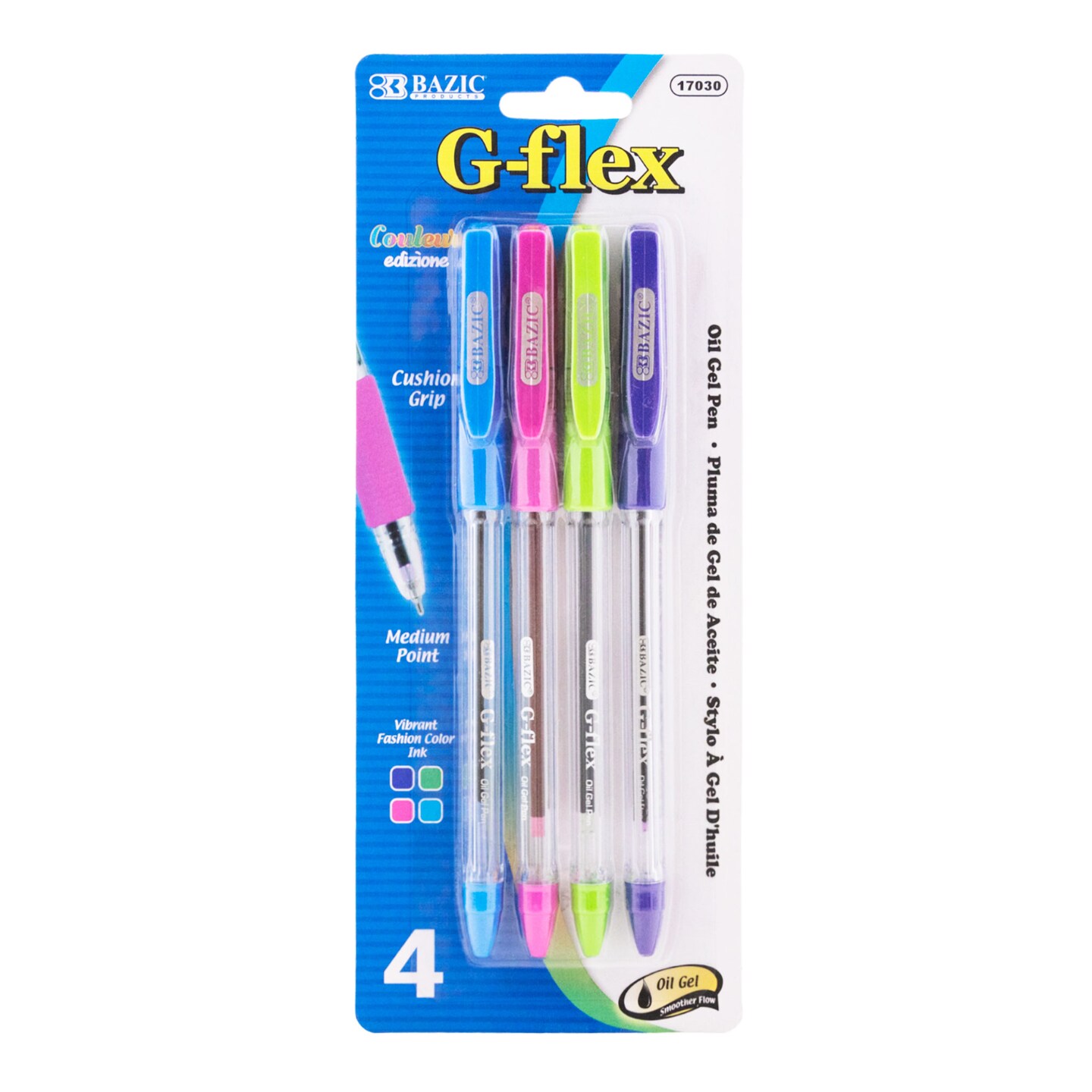 BAZIC G-Flex 4 Color Oil-Gel Ink Pen w/ Cushion Grip | Michaels