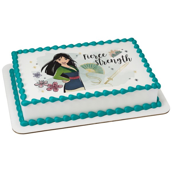 Disney Princess Mulan Fierce Strength Edible Cake Topper Image - 1/4 Sheet
