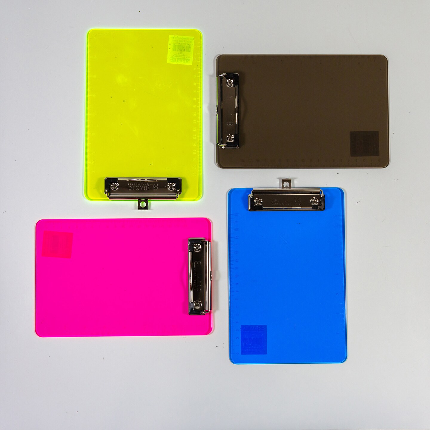 BAZIC Plastic Clipboard Memo Size w/ Low Profile Clip