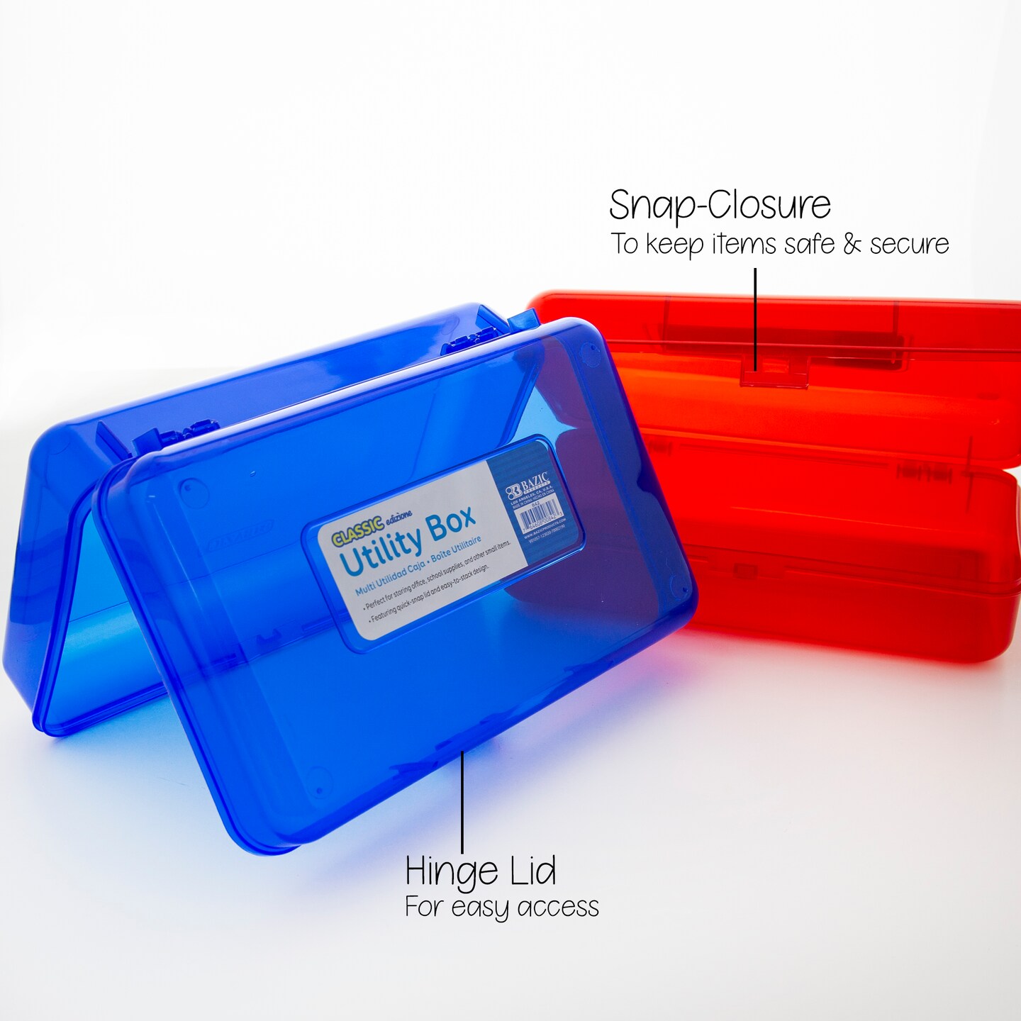 BAZIC Pencil Case Multipurpose Utility Box - Classic Color
