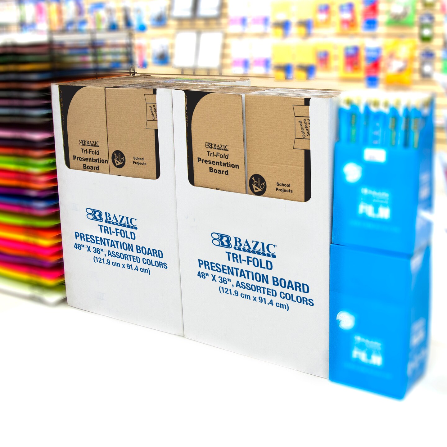BAZIC Tri-Fold Colored Corrugated Presentation Board 36&#x22; X 48&#x22;