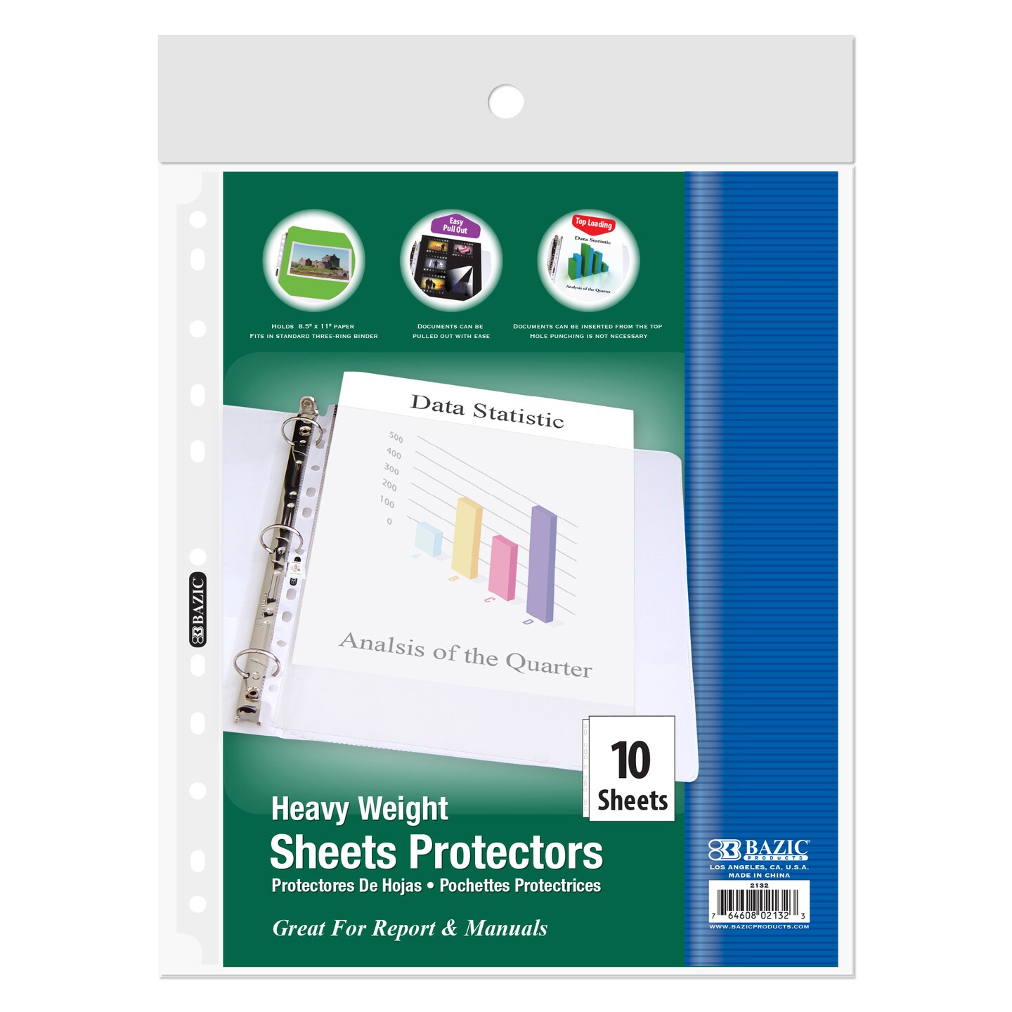 BAZIC Sheet Protectors Heavy Weight Top Loading (10/Pack)