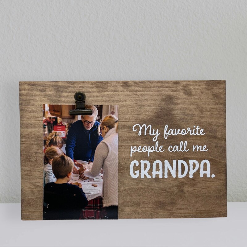 Decorative Wood Clip Frame: Grandpa