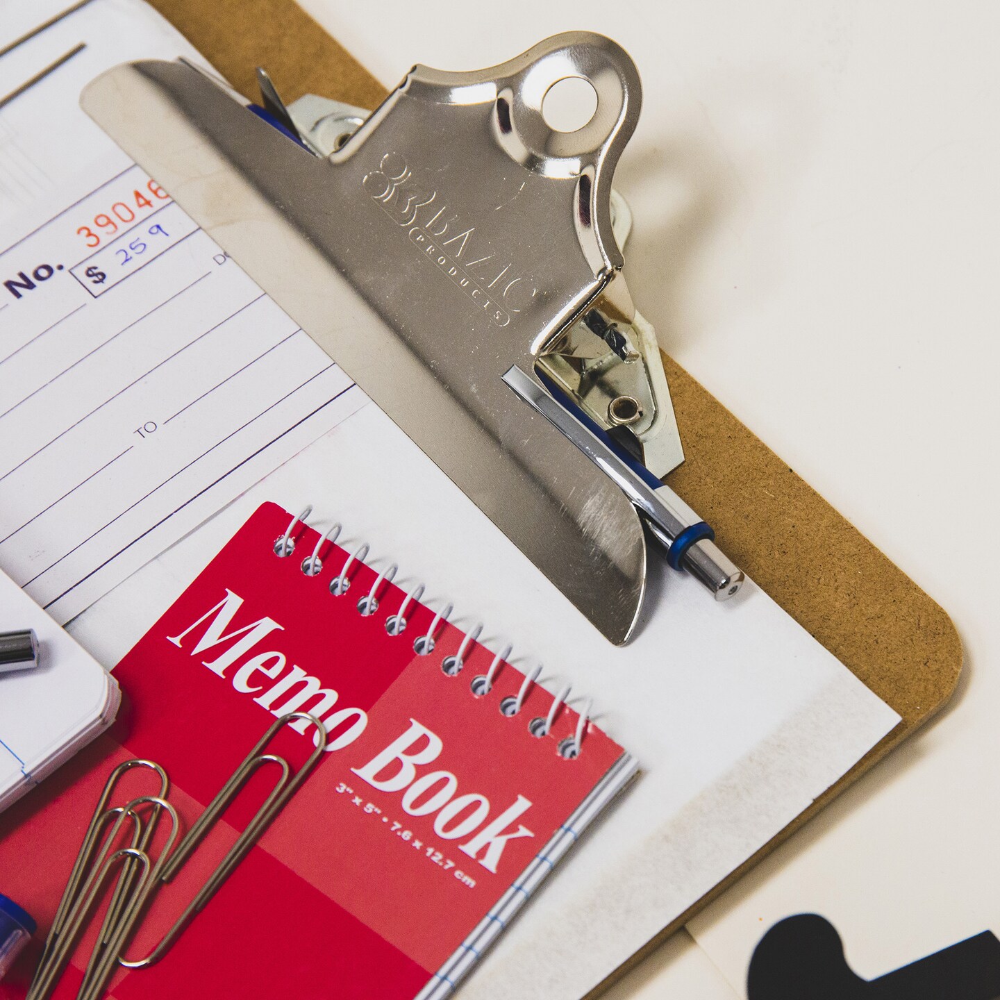 BAZIC Hardboard Clipboard w/ Sturdy Spring Clip - Legal Size