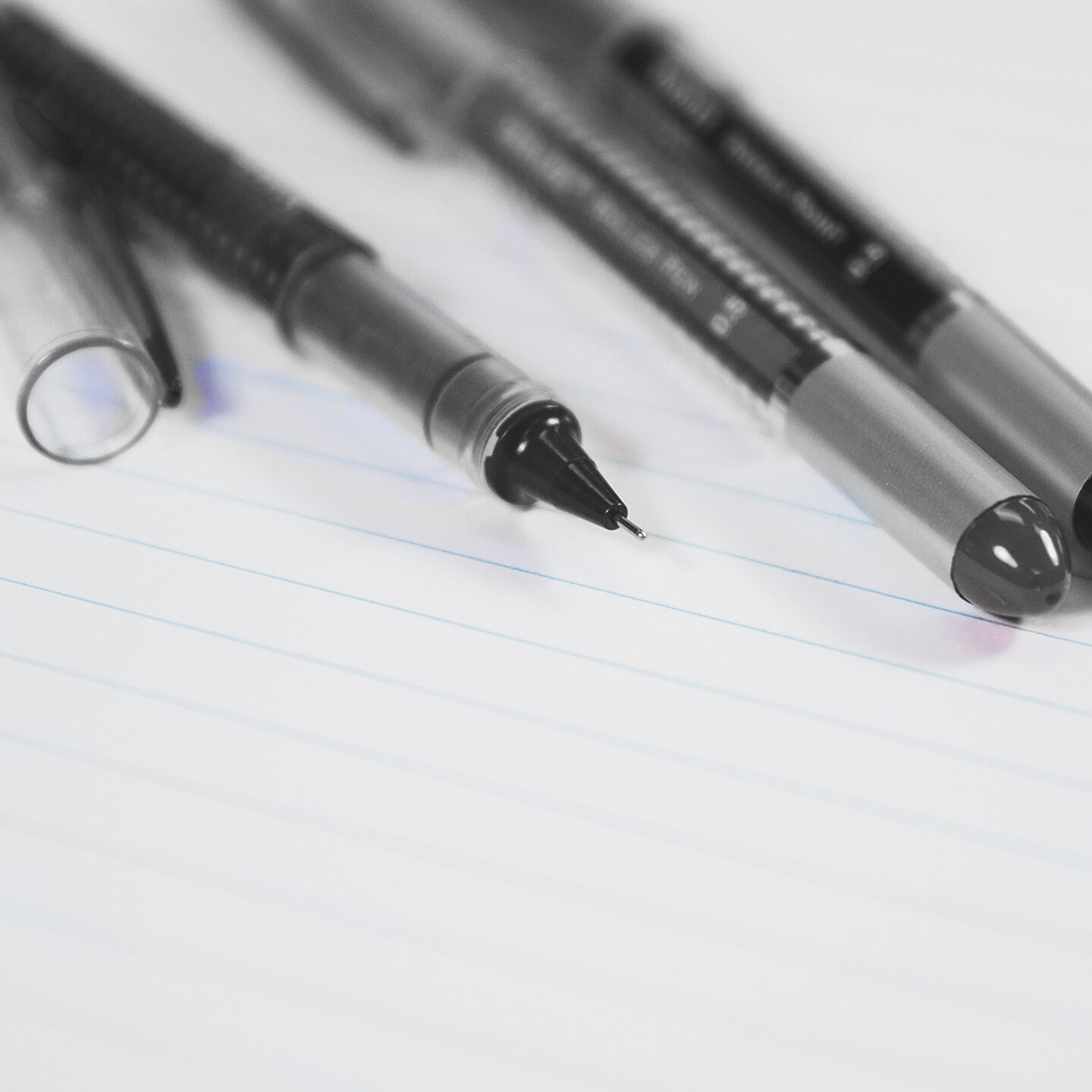 BAZIC Norte Black Needle-Tip Rollerball Pen (3/Pack)