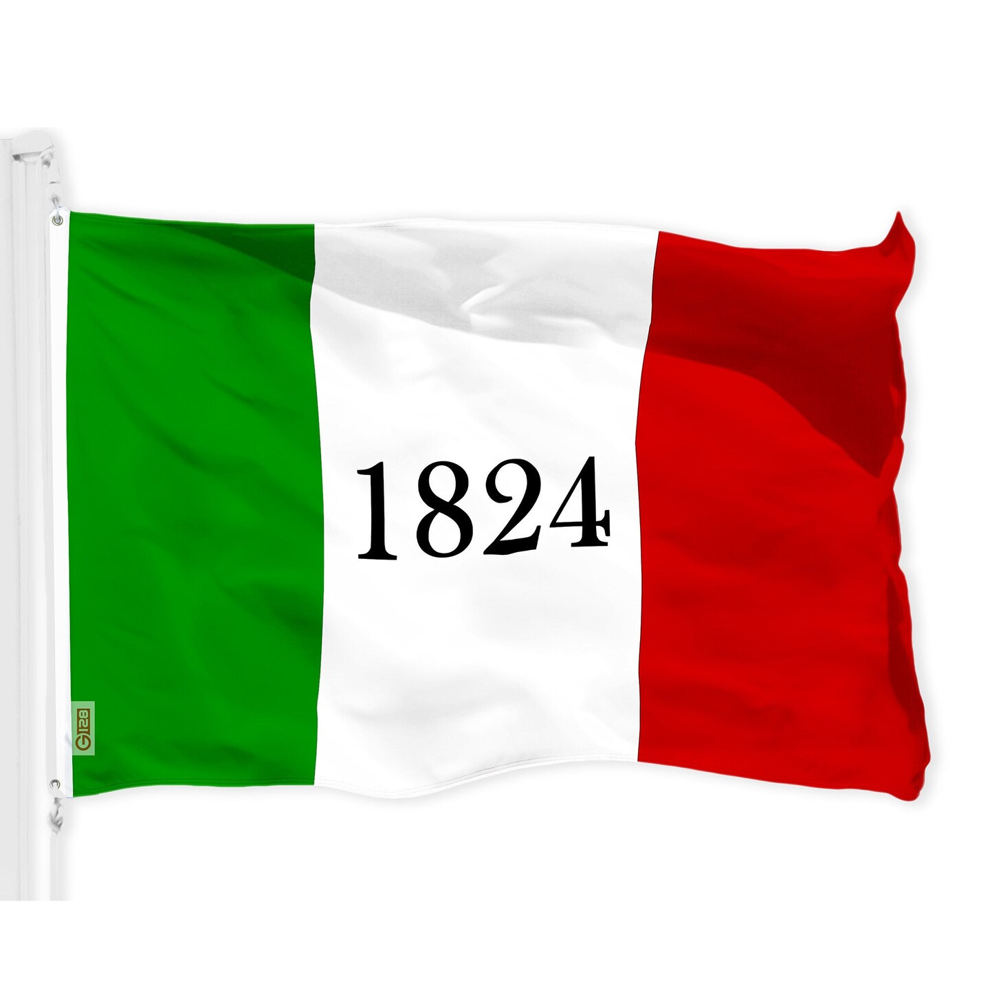 G128 Combo Pack: American USA Flag 3x5 Ft &#x26; Alamo 1824 Flag 3x5 Ft, Both Printed 150D Polyester, Indoor/Outdoor, Brass Grommets