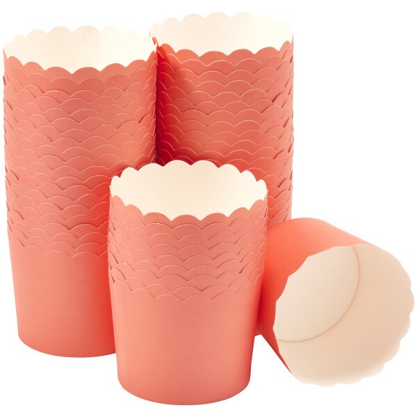 Living Coral Scalloped Baking Cups | Michaels
