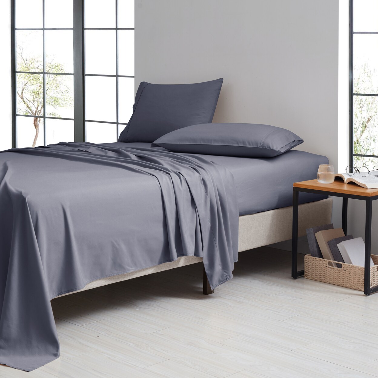 Bamboo Comfort Bamboo 1800 Thread Count 4 Piece Luxury Solid Sheet Set