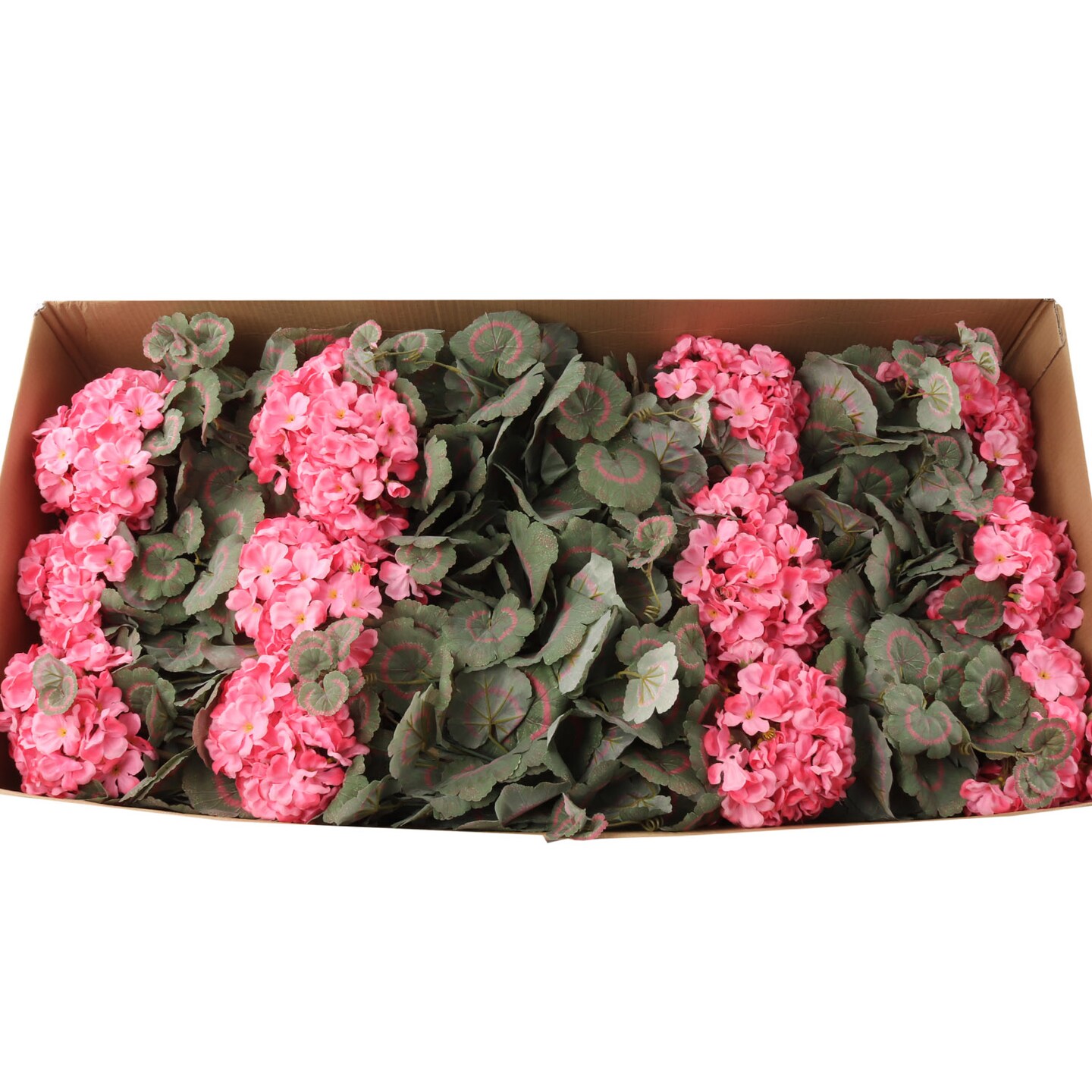 12-Pack: Pink Geranium Bush with 7 Silk Flowers &#x26; Leaves by Floral Home&#xAE;