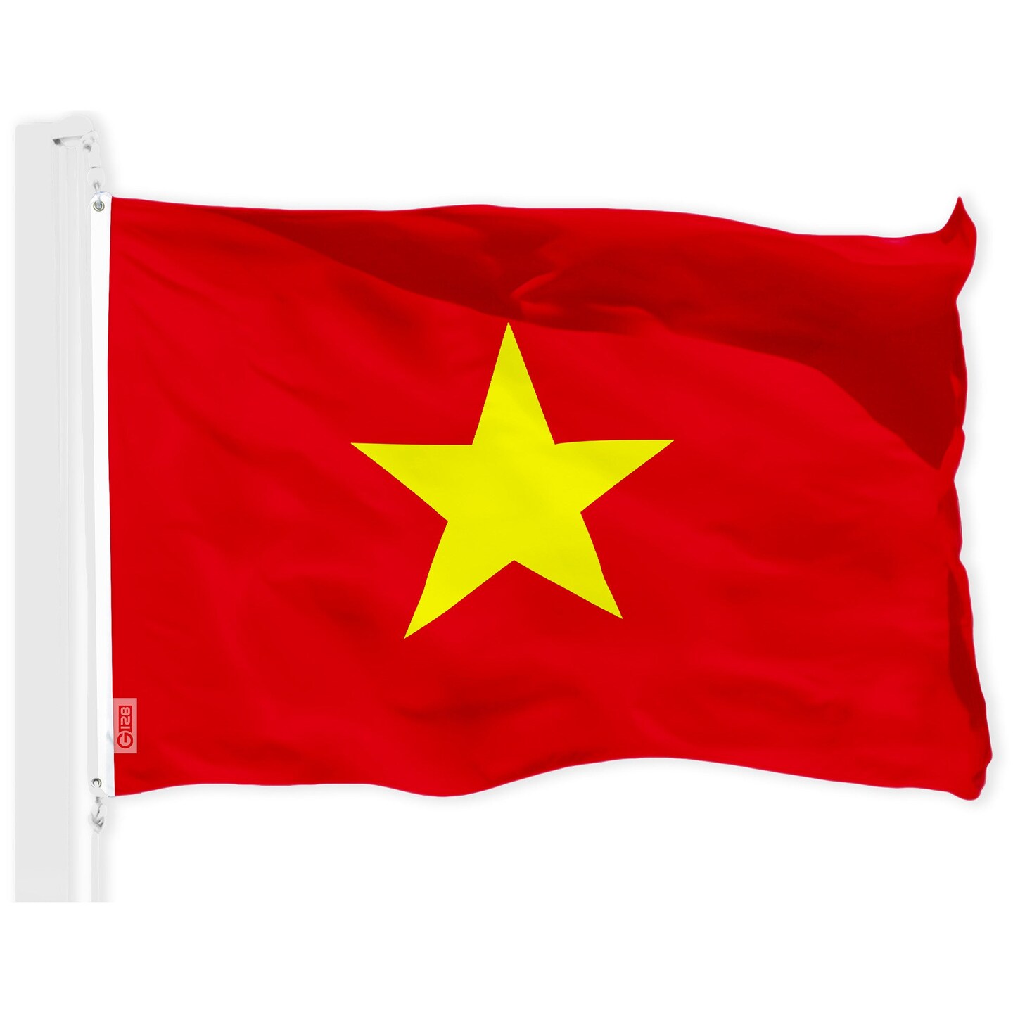 G128 Combo Pack: American USA Flag 3x5 Ft & Vietnam Flag 3x5 Ft, Both Printed 150D Polyester, Indoor/Outdoor, Brass Grommets