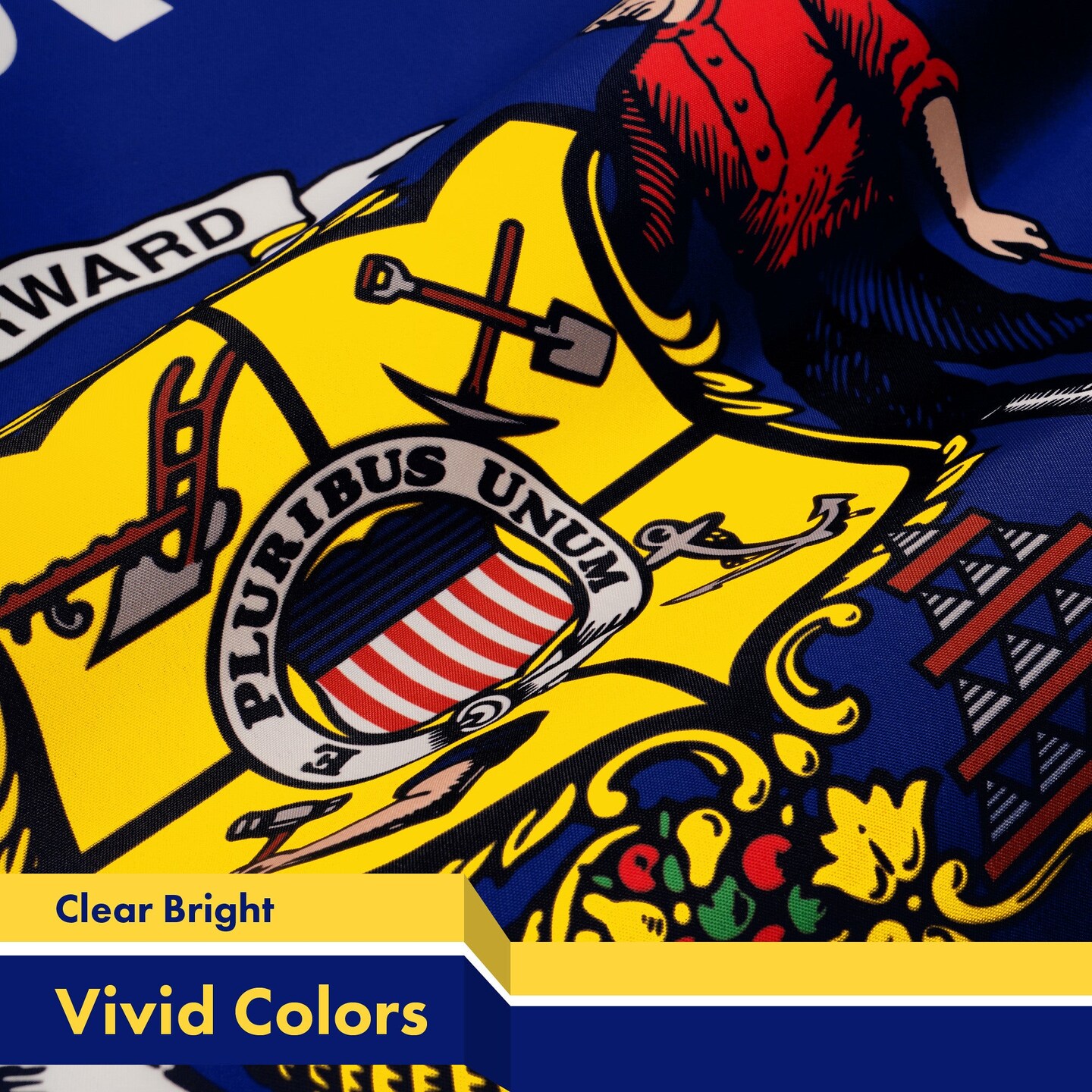 G128 Combo Pack: American USA Flag 3x5 Ft 150D &#x26; Wisconsin WI State Flag 3x5 Ft 300D | Both LiteWeave Pro Series Printed Poly, Brass Grommets