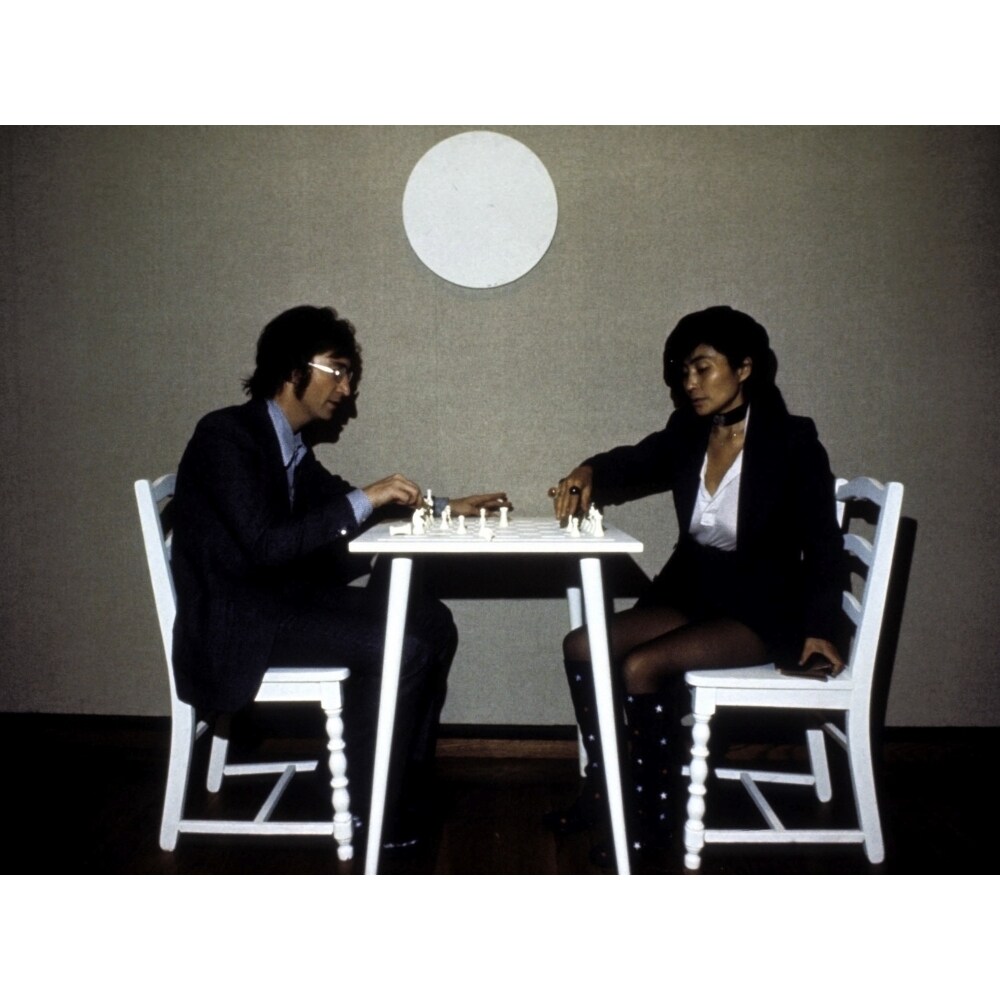 John Lennon Playing Chess With Yoko Ono Photo Print