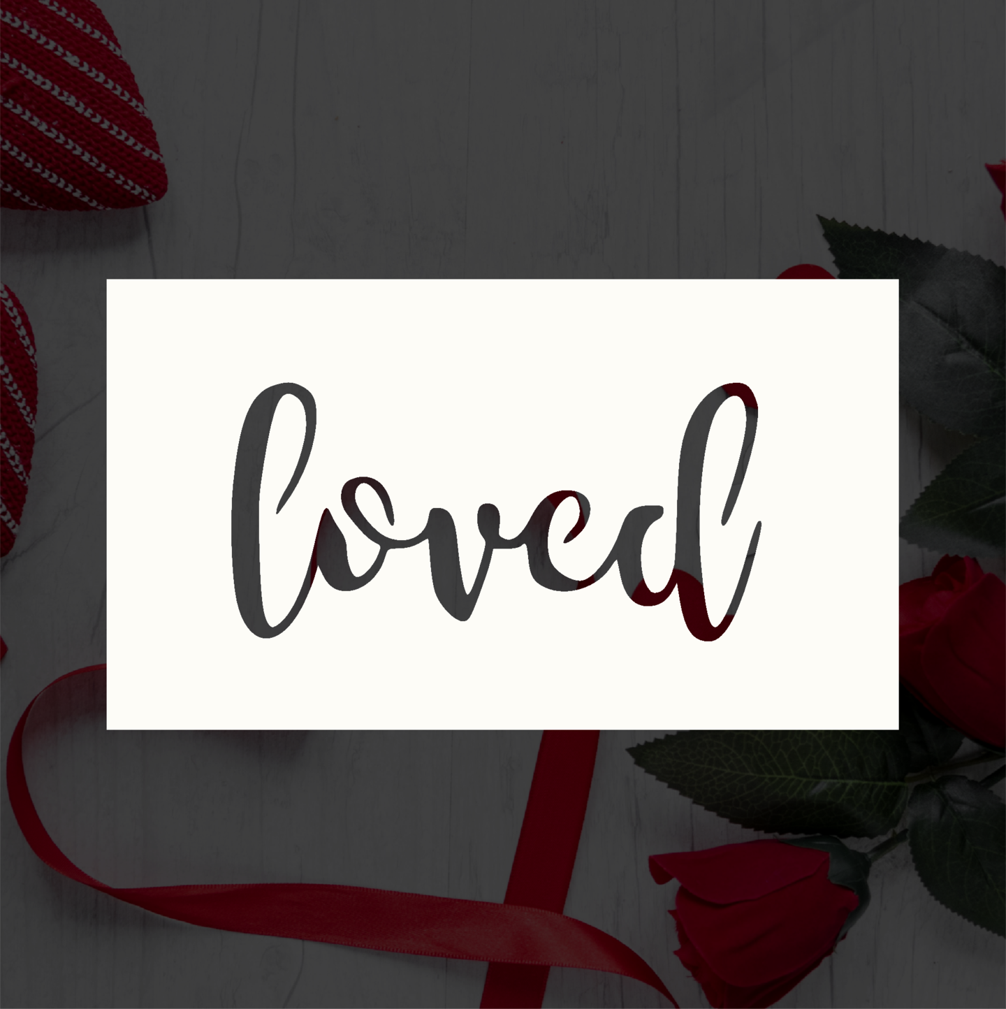 Lowercase loved Reusable Stencil (Many Sizes) | MakerPlace by Michaels