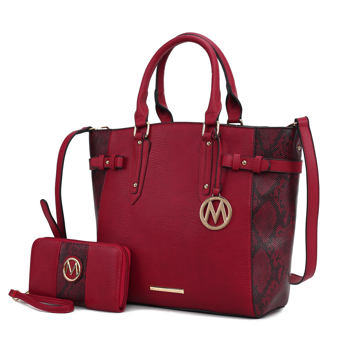 Mkf Collection Joelle Faux-Snake Embossed Womens Tote Bag With