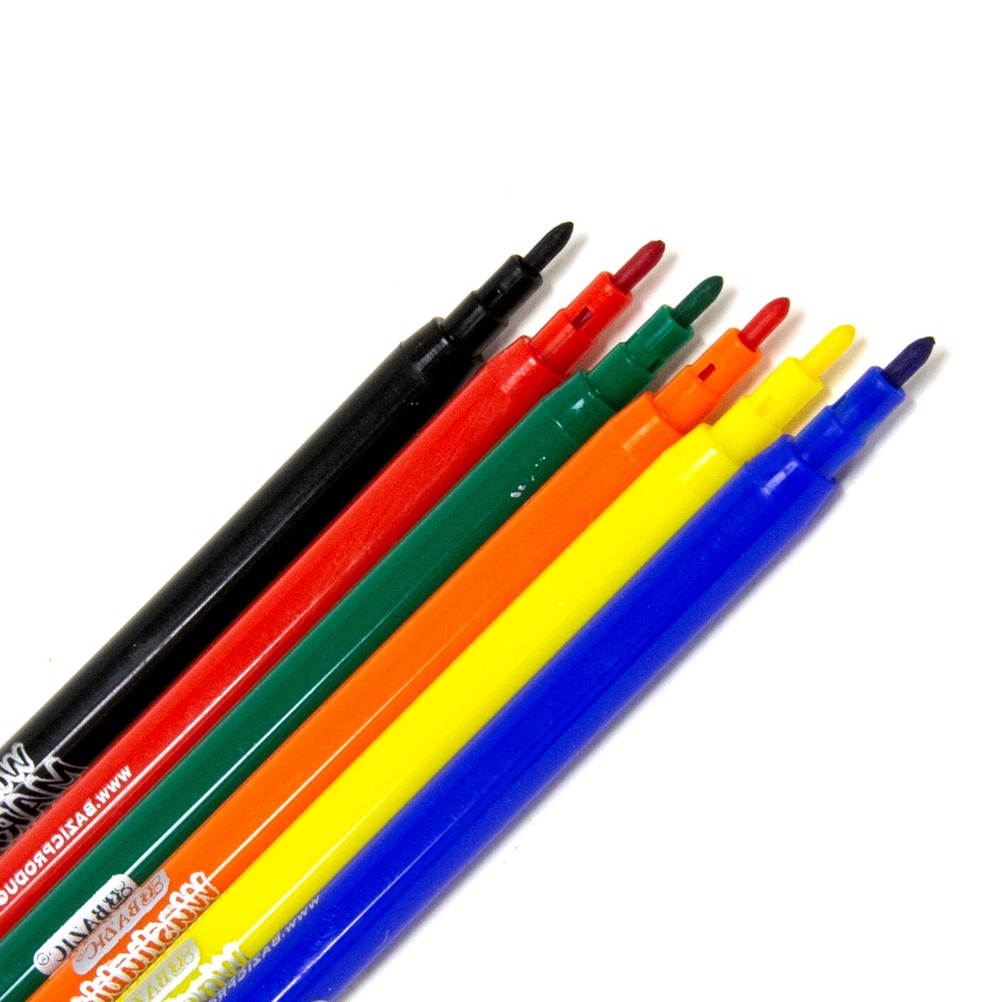 BAZIC Fine Line 12 Classic Colors Washable Markers