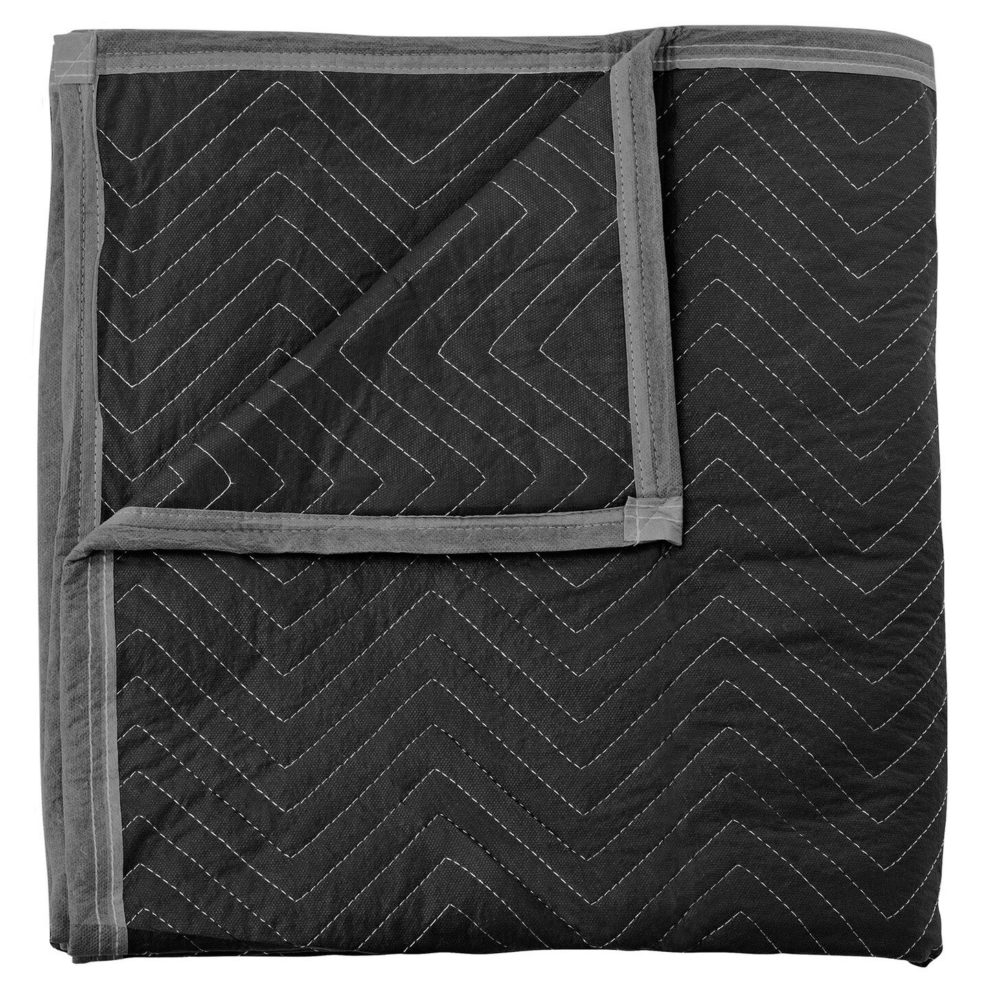 Sure-Max Moving &#x26; Packing Blankets - Heavy Duty Pro - 80&#x22; x 72&#x22; (90 lb/dz weight) - Professional Quilted Shipping Furniture Pads Black