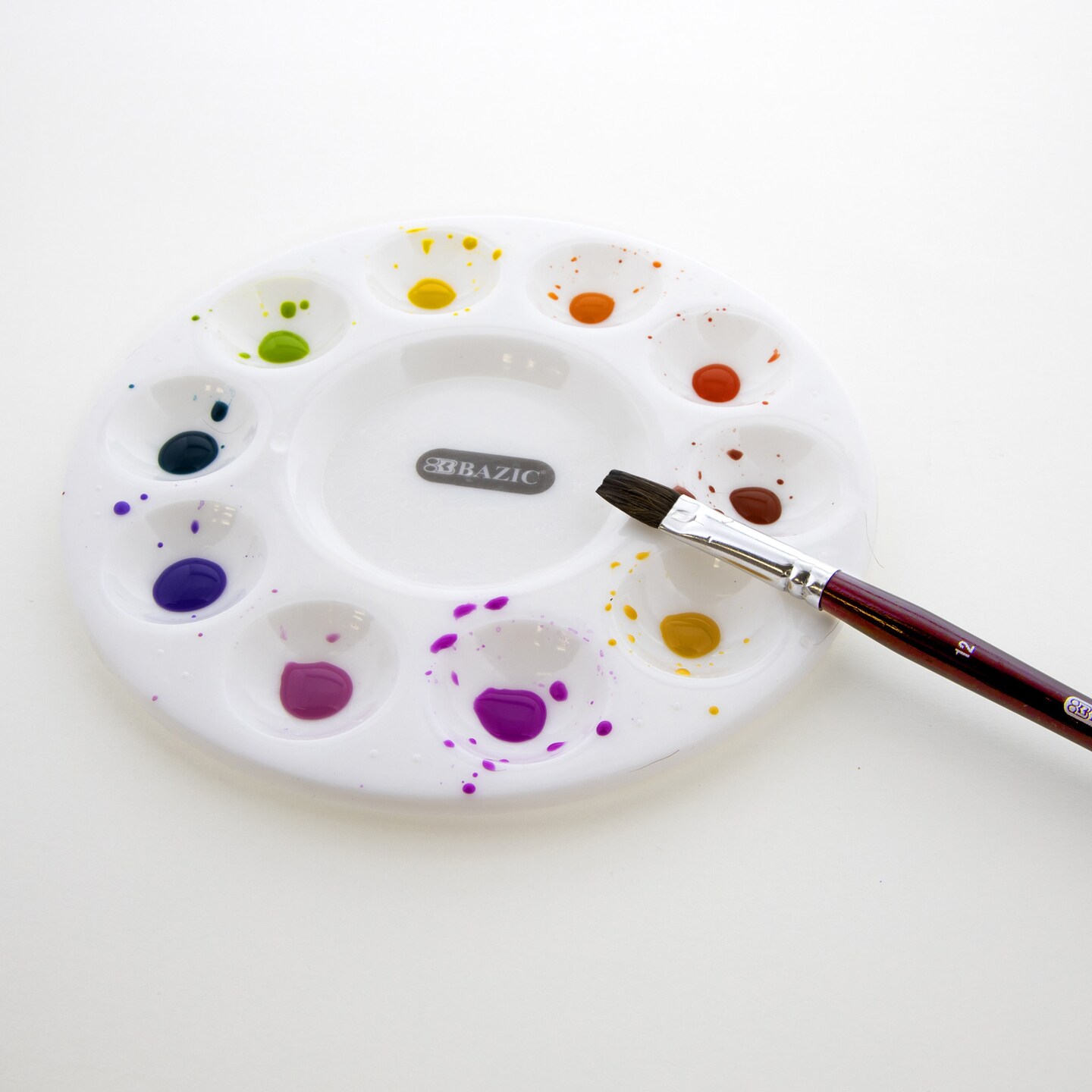 BAZIC Mixing Palette Paint Mixing Tray Round (10)