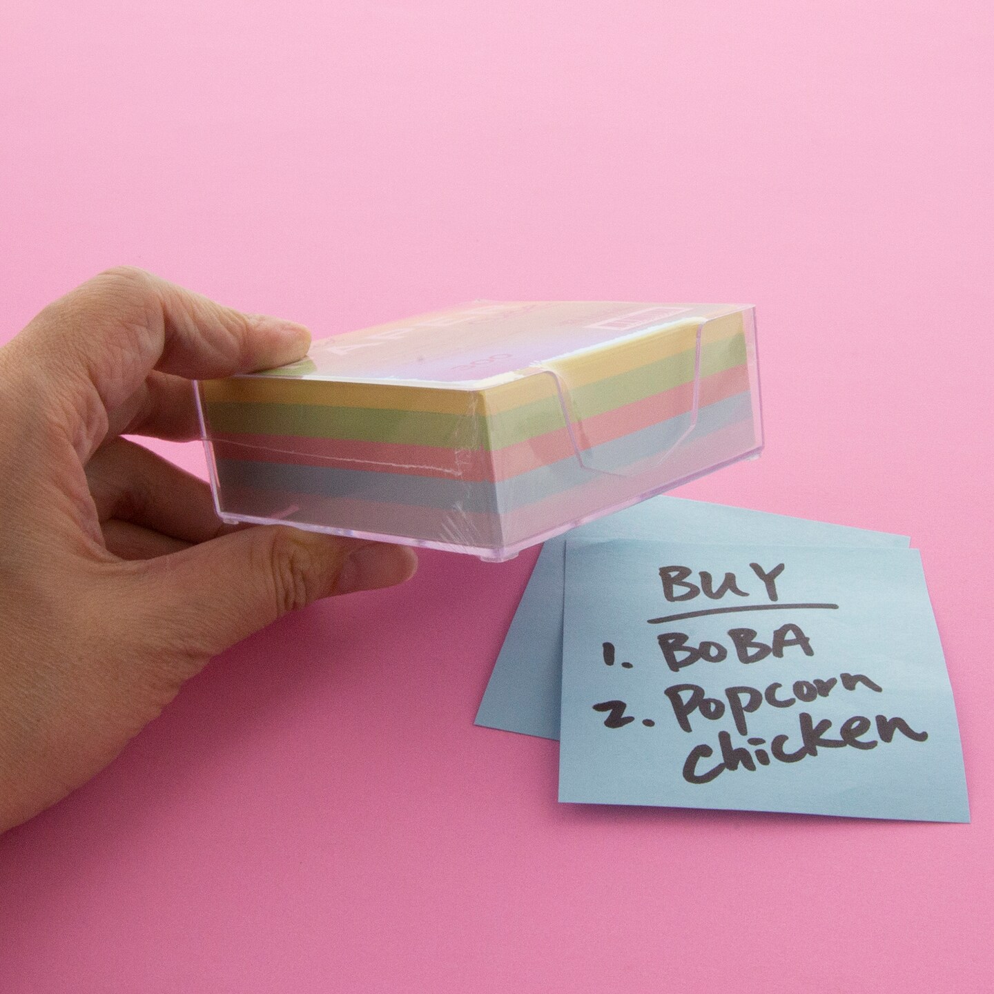 BAZIC 75mm X 75mm 300 Ct. Color Paper Cube w/ Tray