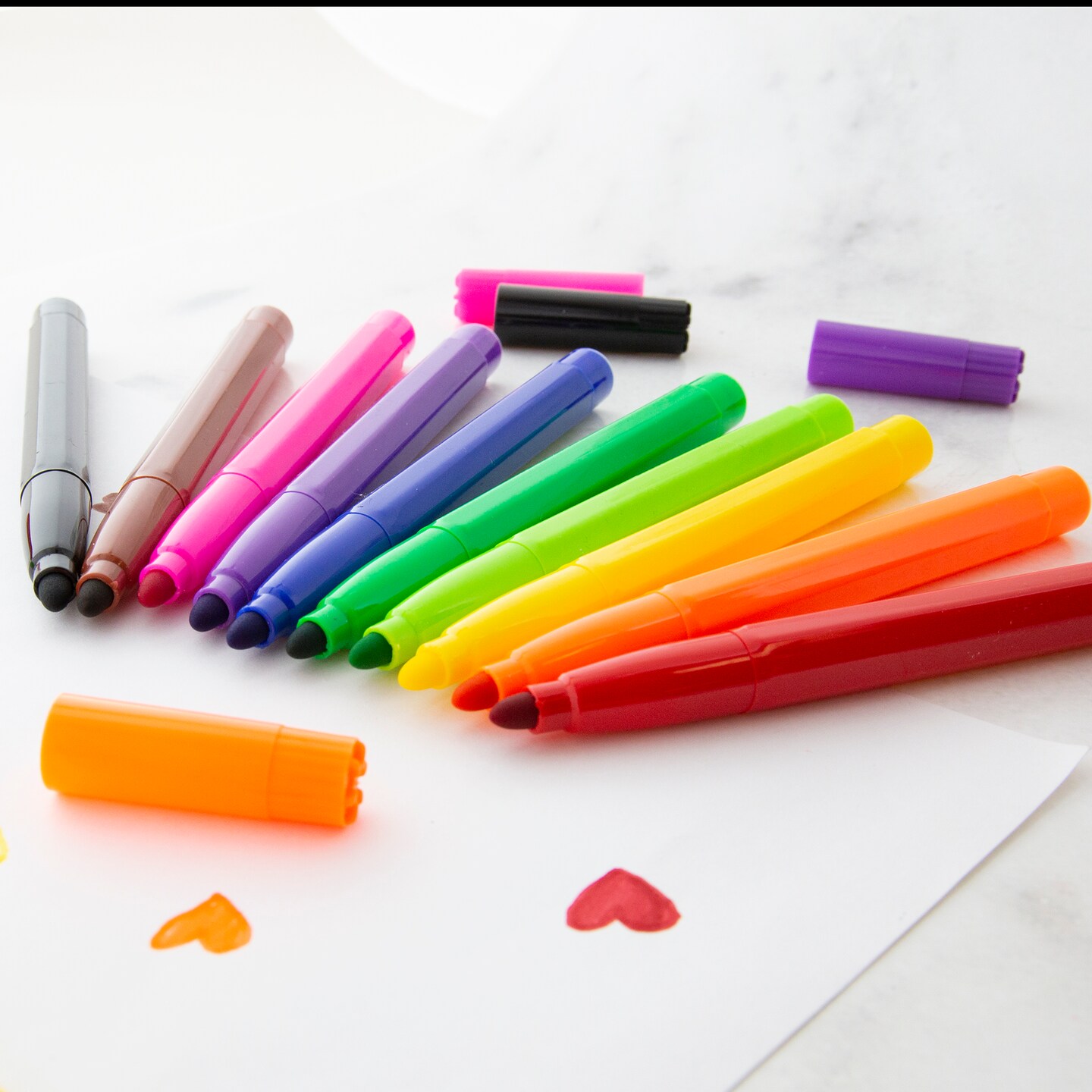 BAZIC Washable Markers Broad Line Jumbo 10 Colors