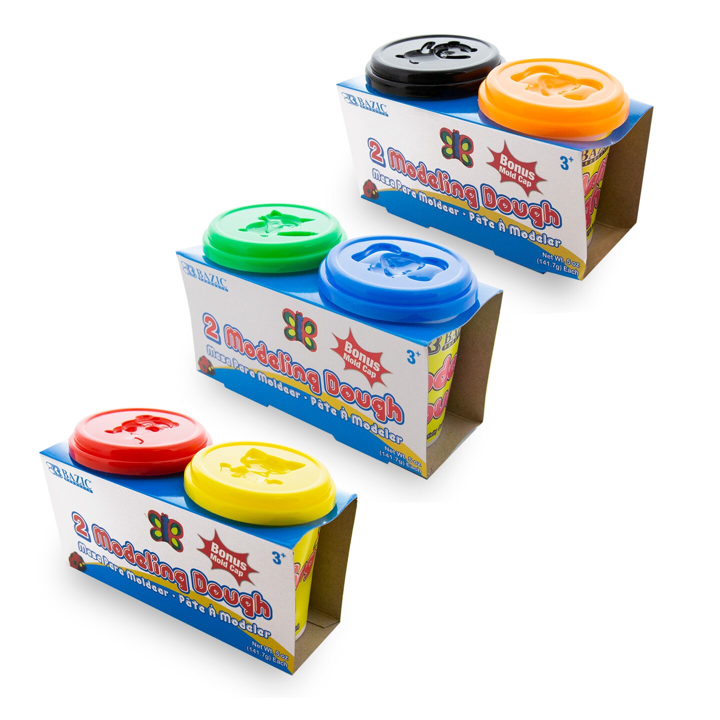 BAZIC Modeling Dough Multi Color 5 Oz/Cup