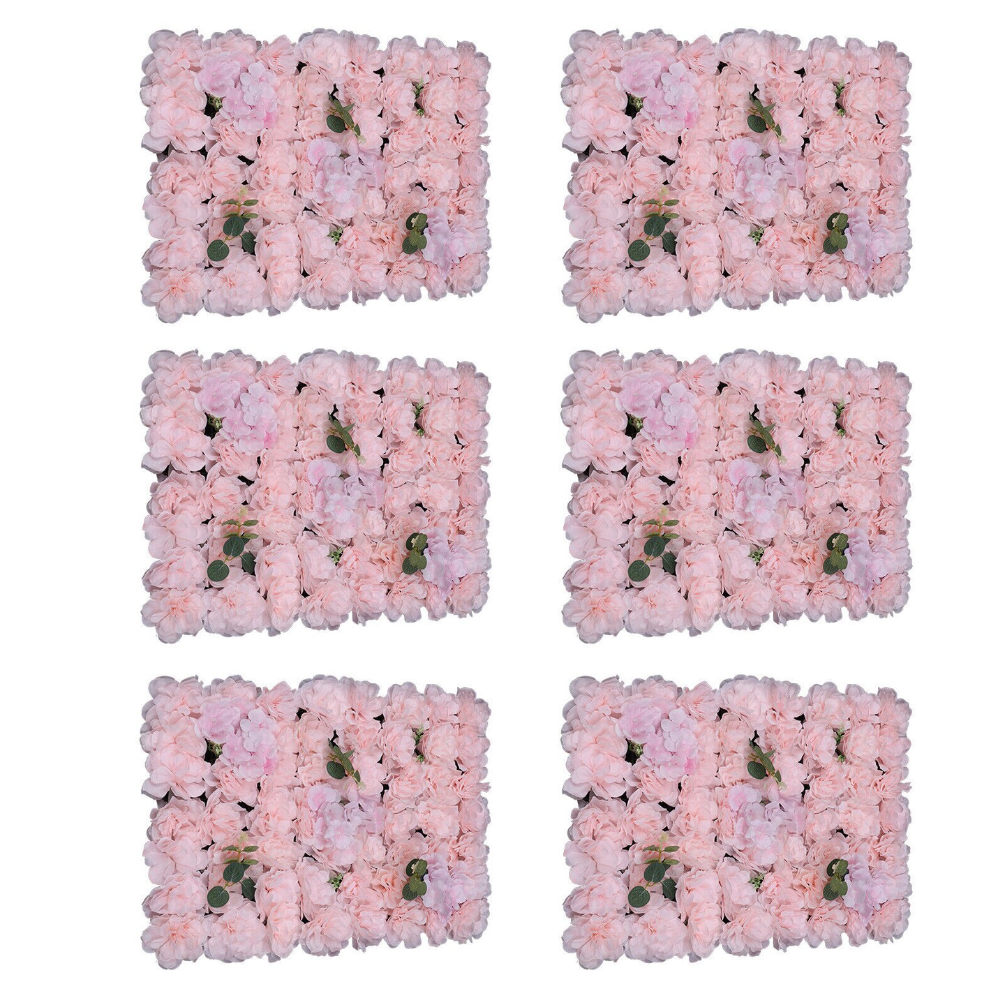 Kitcheniva 6Pcs 24&#x22;x16&#x22; Panel 3D Hydrangea Flower Wedding Backdrop