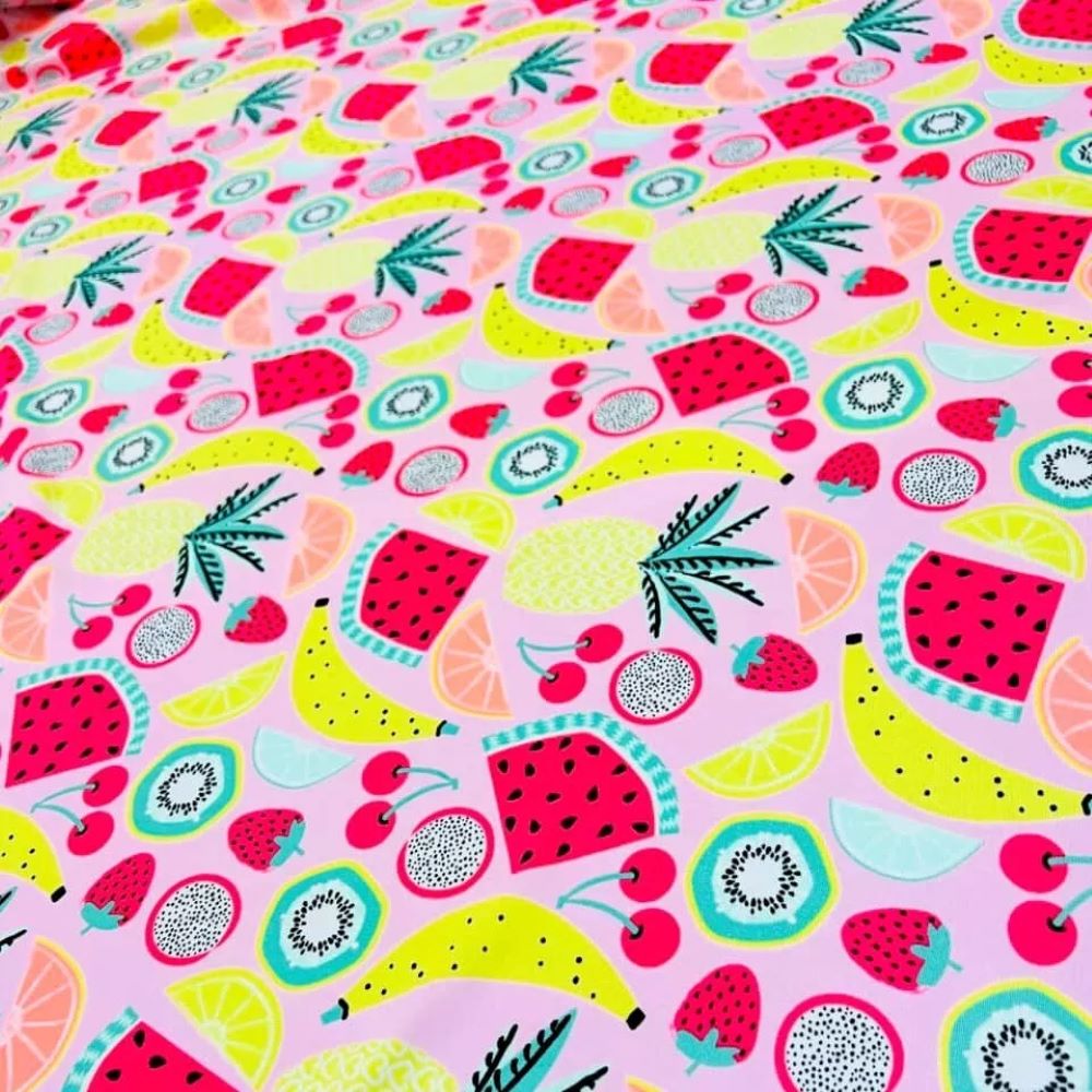 Kitcheniva Stretch Fabric Tropical Fruits Print 335269912529190912