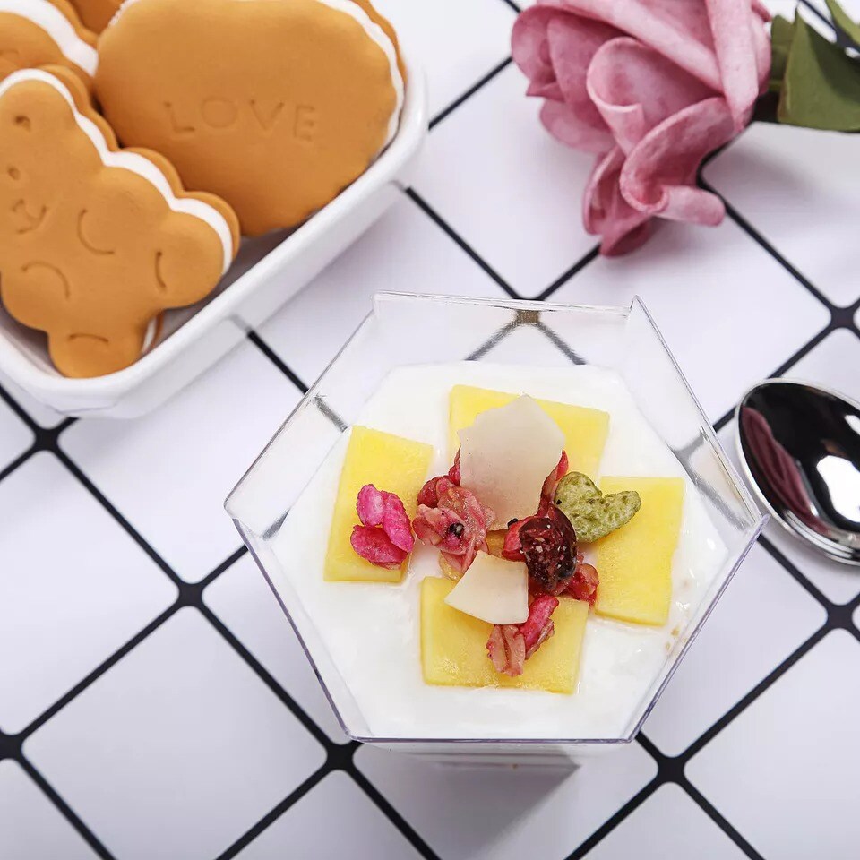 12 pk Plastic 3 oz CLEAR Mini DESSERT CUPS